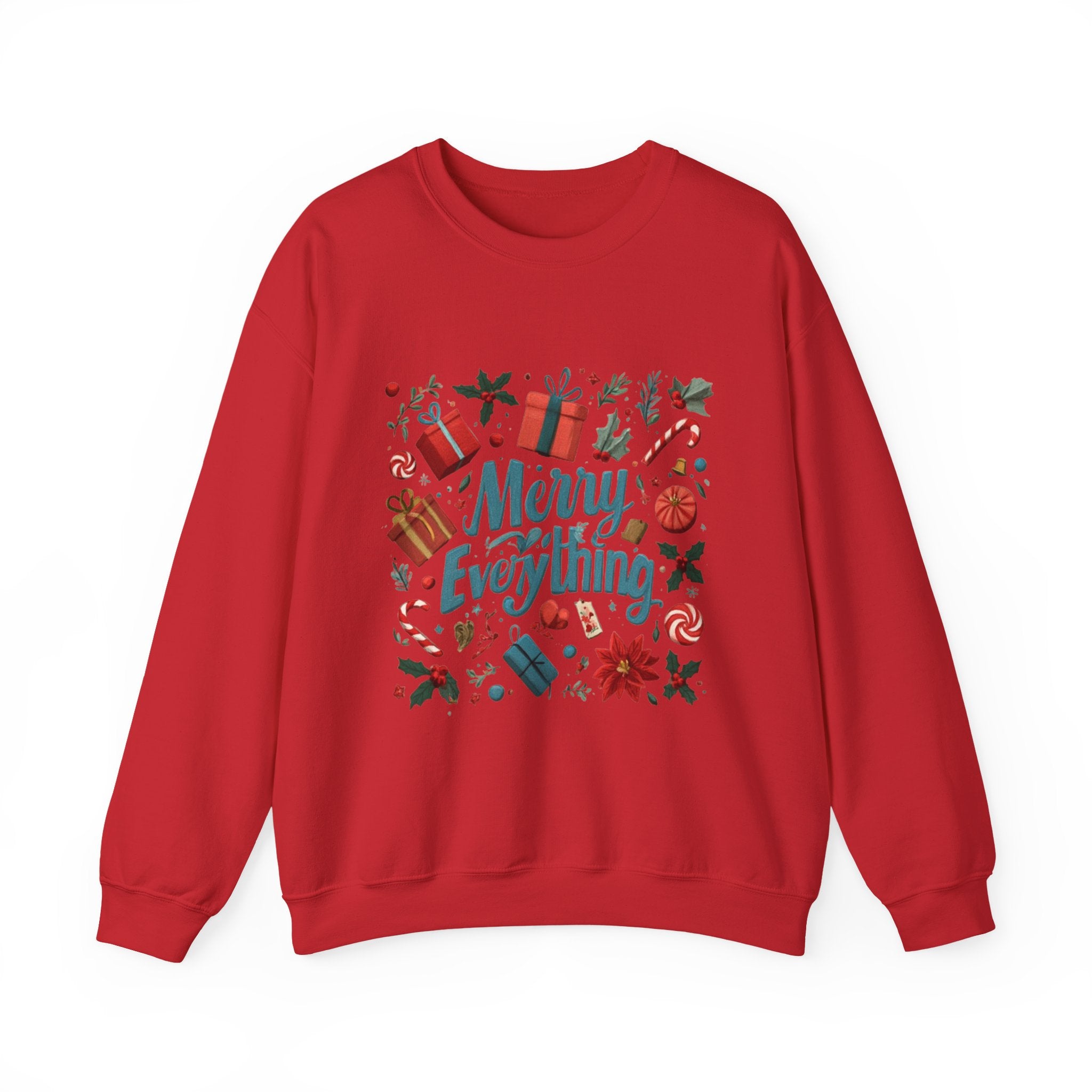 Crewneck Sweatshirt - Merry Everything Holiday Graphic Sweatshirt