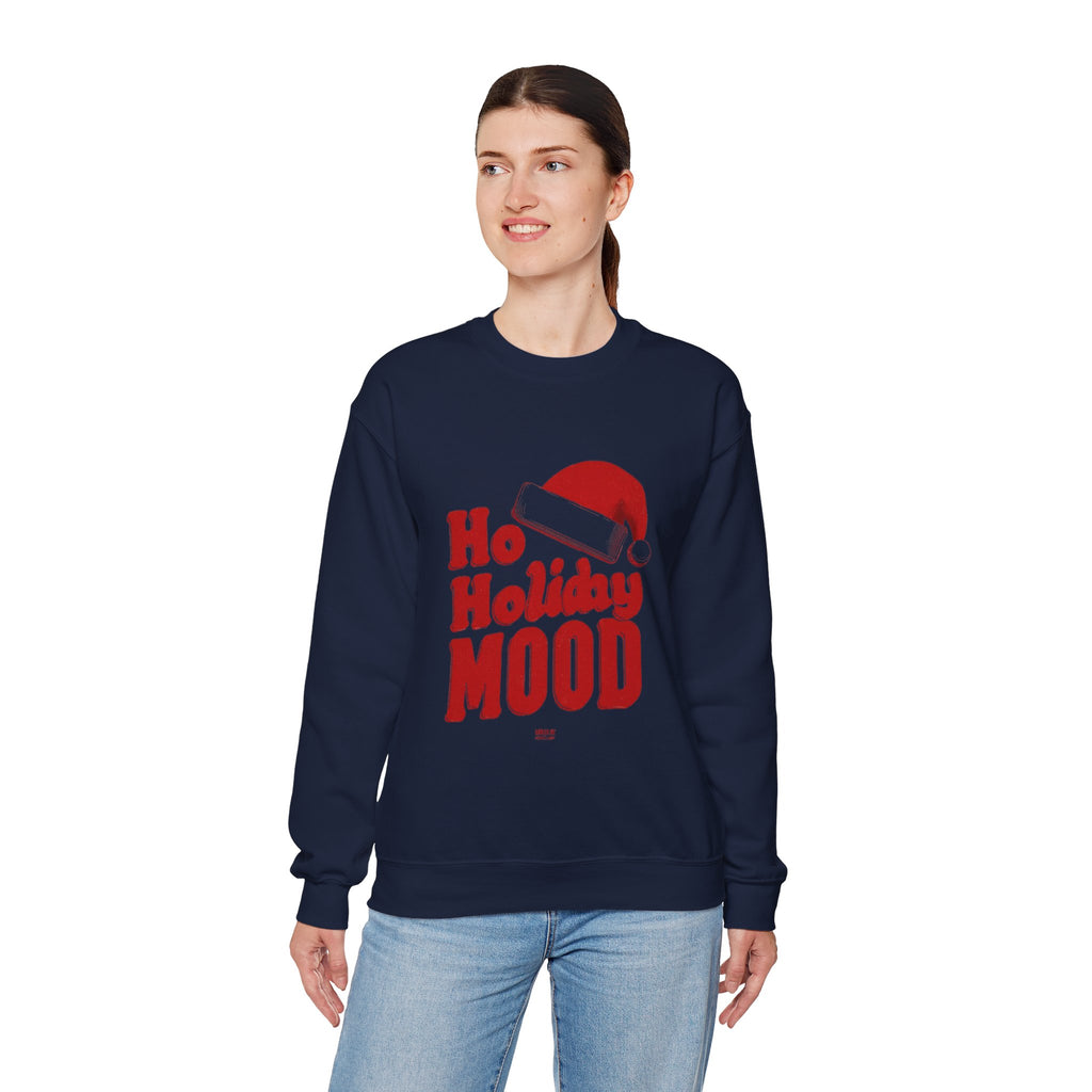 Holiday Mood Sweatshirt — 'Ho Holiday Mood' Christmas Crewneck
