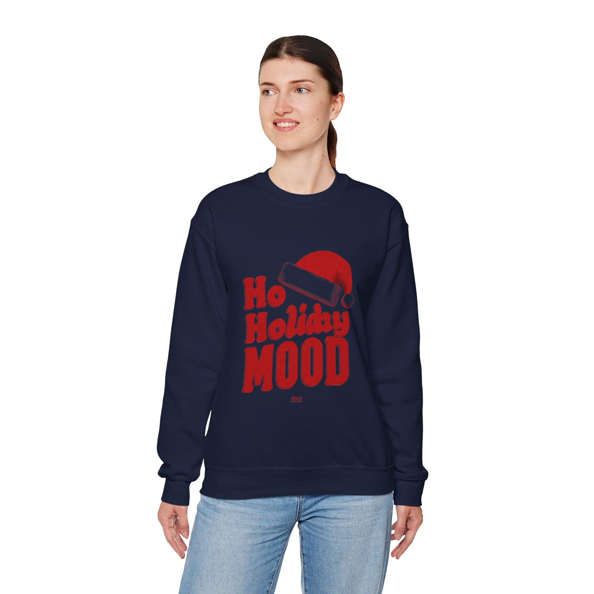 Holiday Mood Sweatshirt — 'Ho Holiday Mood' Christmas Crewneck