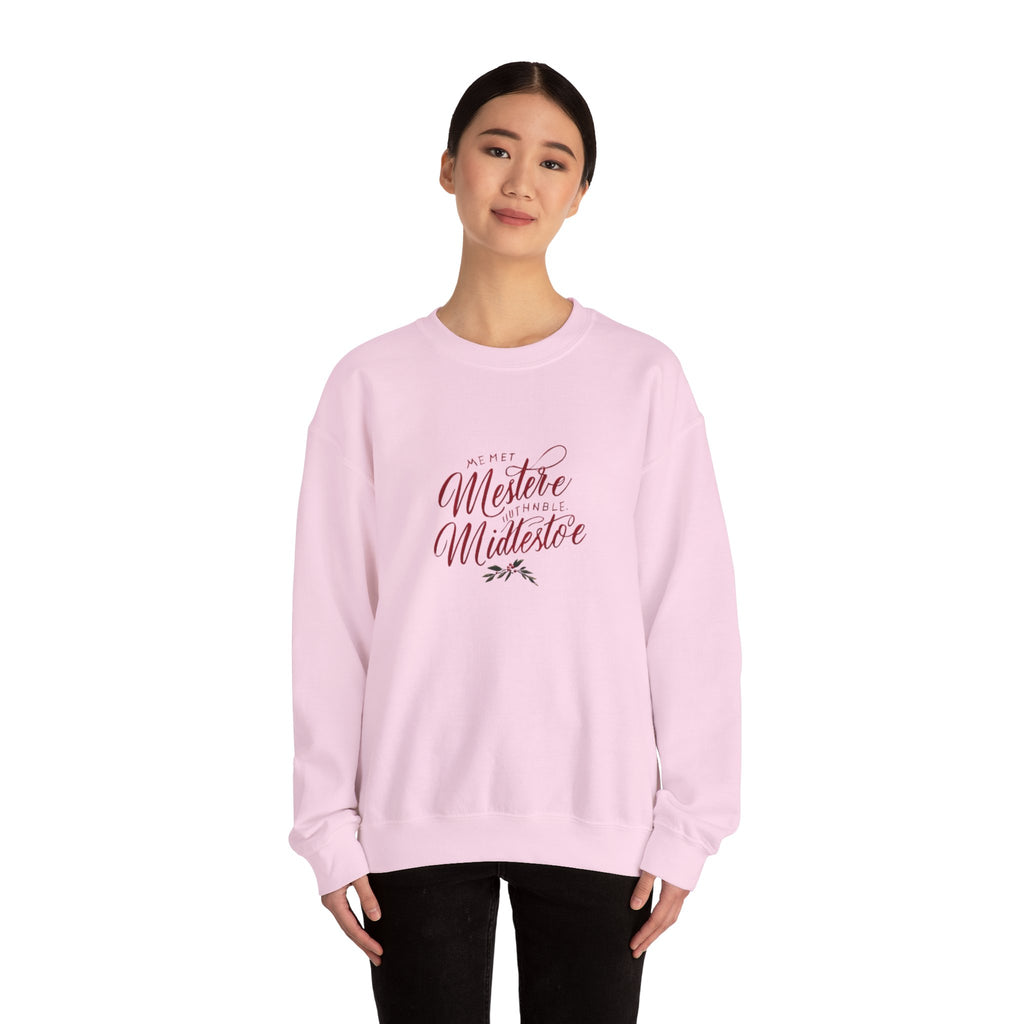 Crewneck Sweatshirt — 'Pet Me? I’m the Meister/Midlestoe' Script Design