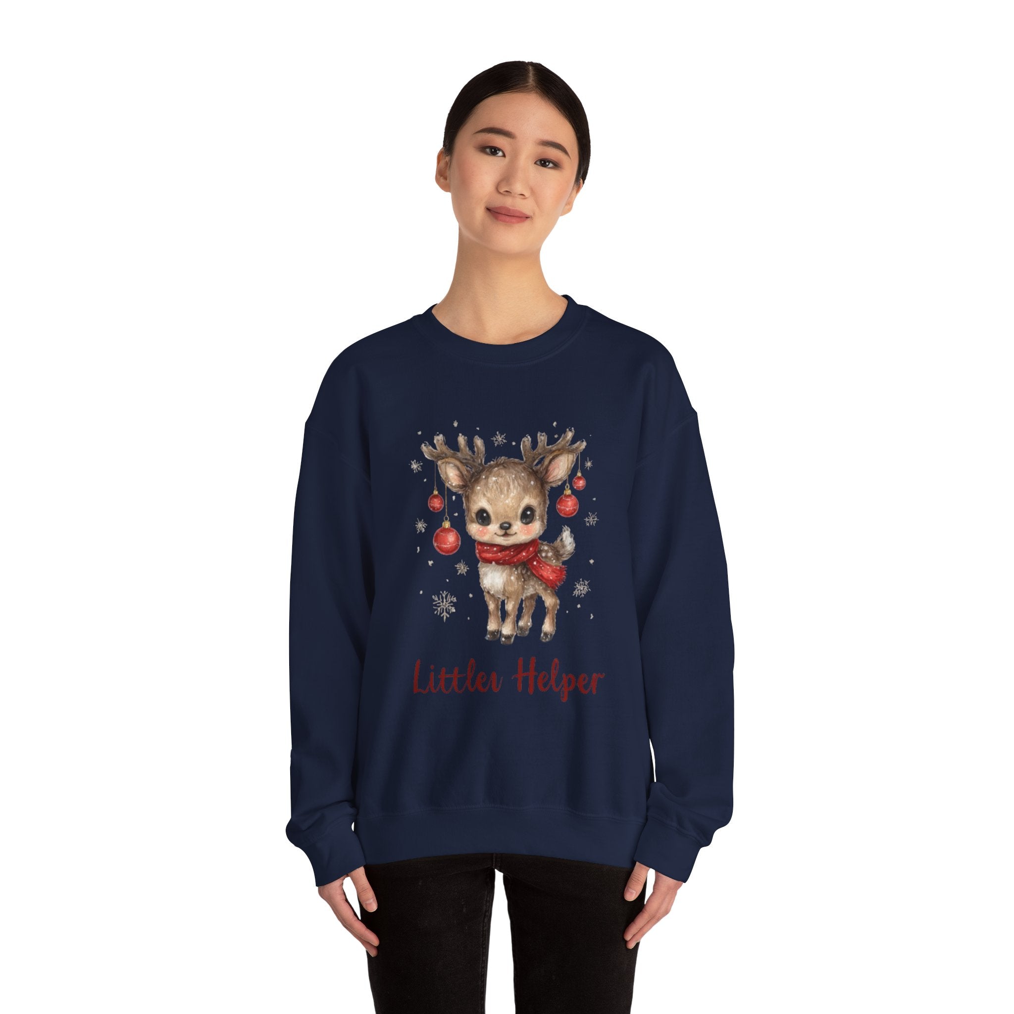 Cute Reindeer 'Little Helper' Sweatshirt – Kids Christmas Crewneck