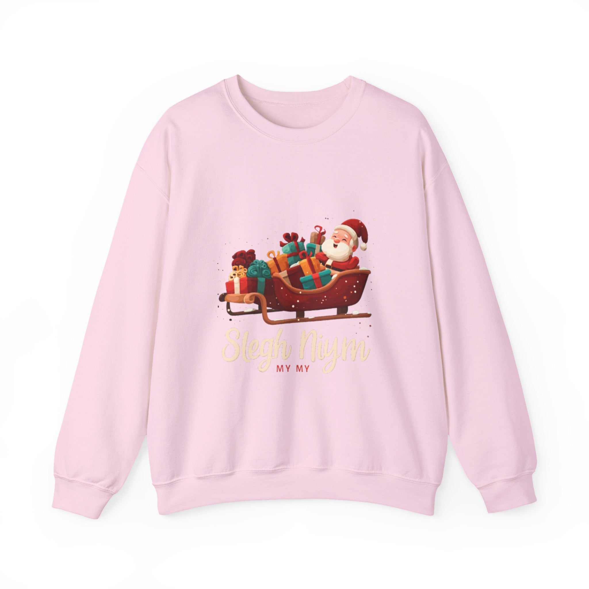 Christmas Santa Sleigh Crewneck Sweatshirt — "Sleigh Niym" Holiday Graphic
