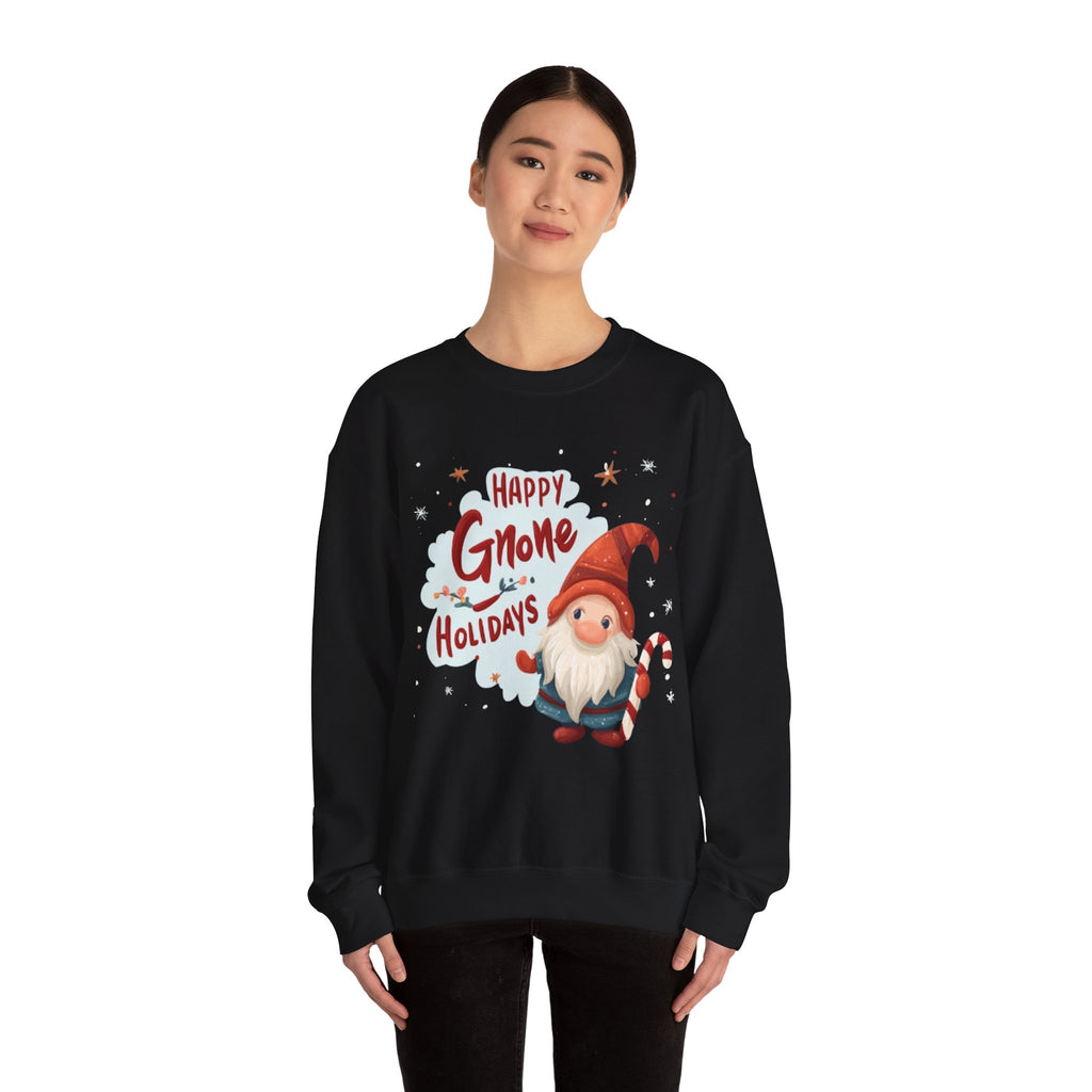 Happy Gnome Holidays Sweatshirt — Cute Christmas Gnome Holiday Crewneck