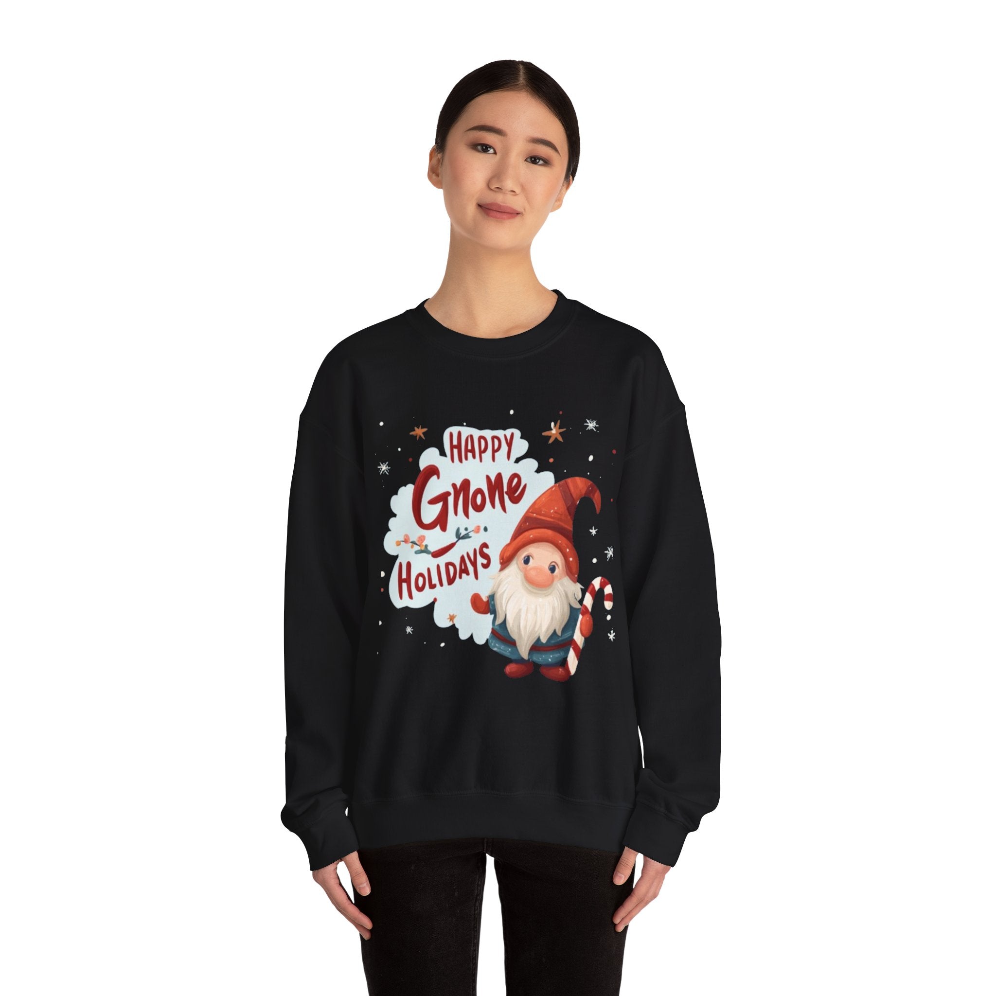 Happy Gnome Holidays Sweatshirt — Cute Christmas Gnome Holiday Crewneck