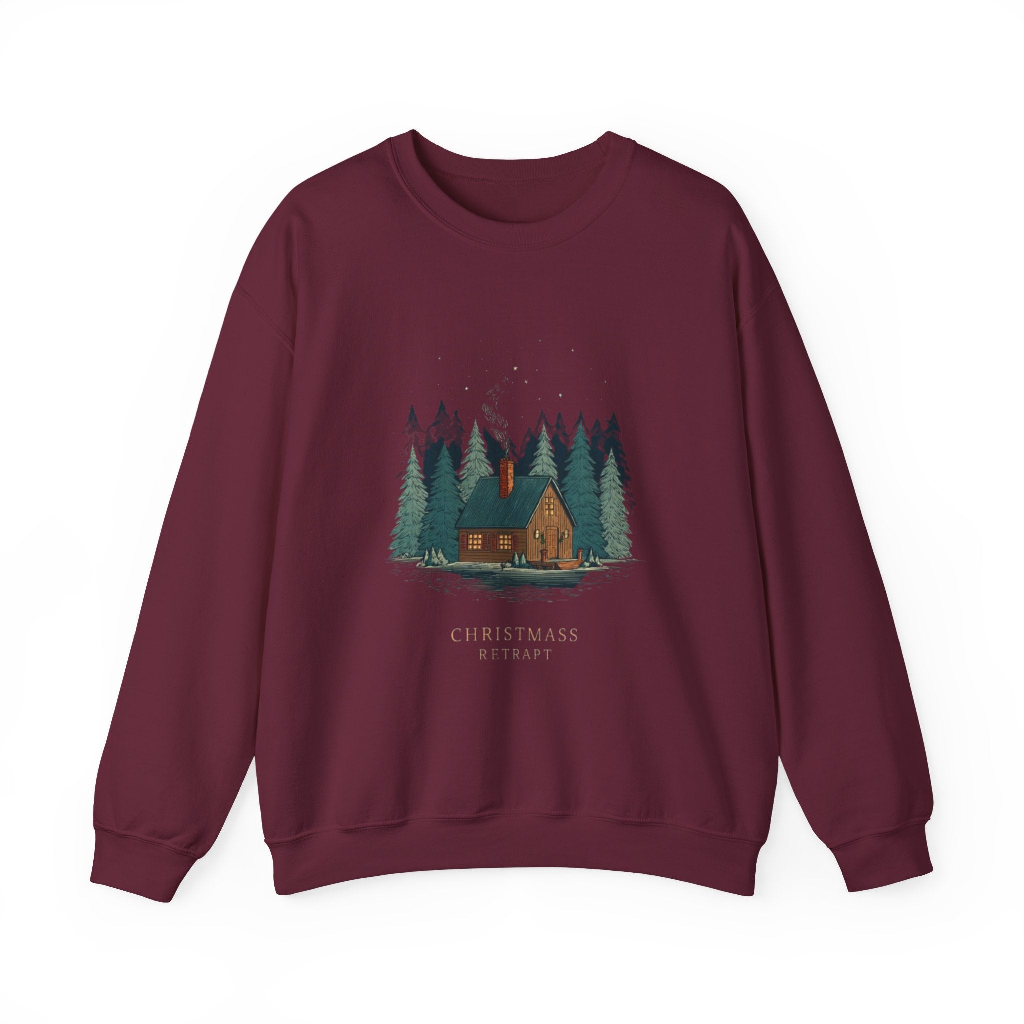 Cabin in the Pines Sweatshirt — 'Christmas at Home' Cozy Holiday Crewneck