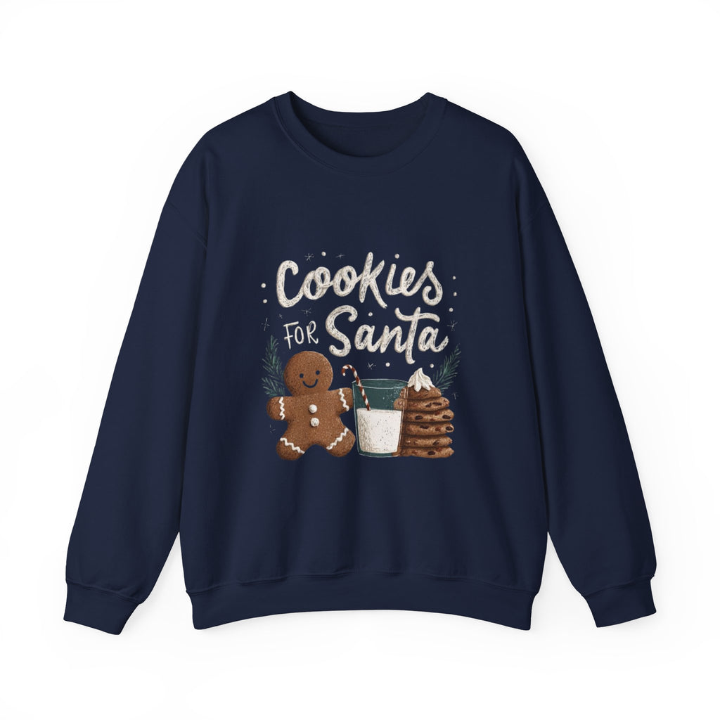 Cookies for Santa Sweatshirt — Christmas Gingerbread Holiday Crewneck