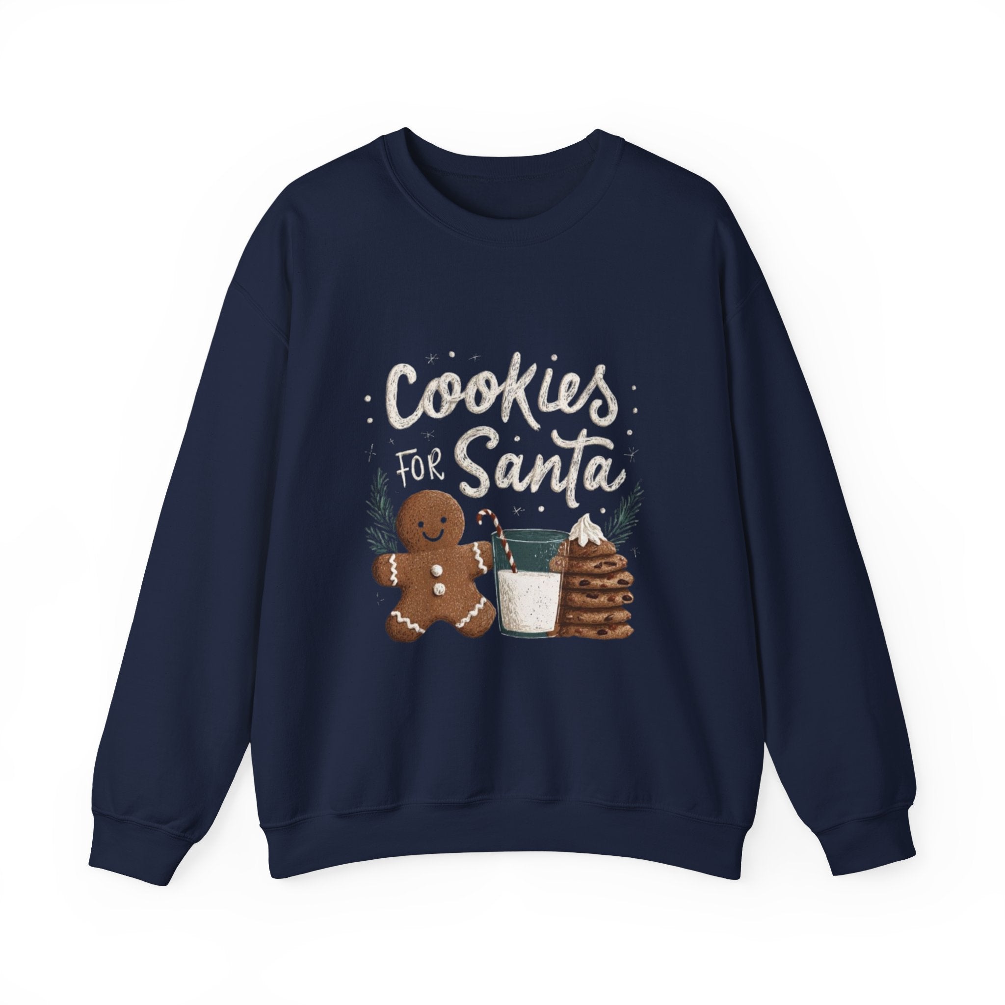 Cookies for Santa Sweatshirt — Christmas Gingerbread Holiday Crewneck
