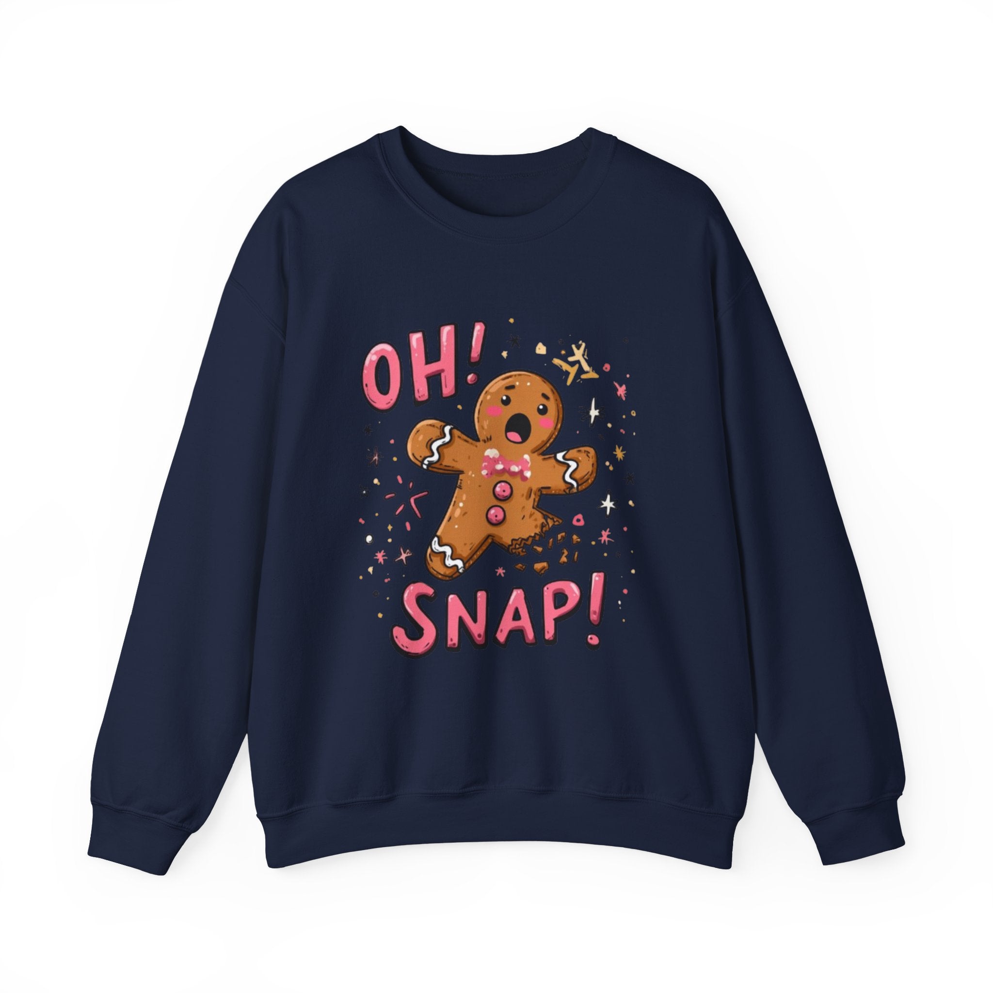 Gingerbread "Oh! Snap!" Crewneck Sweatshirt — Funny Holiday Christmas Sweater
