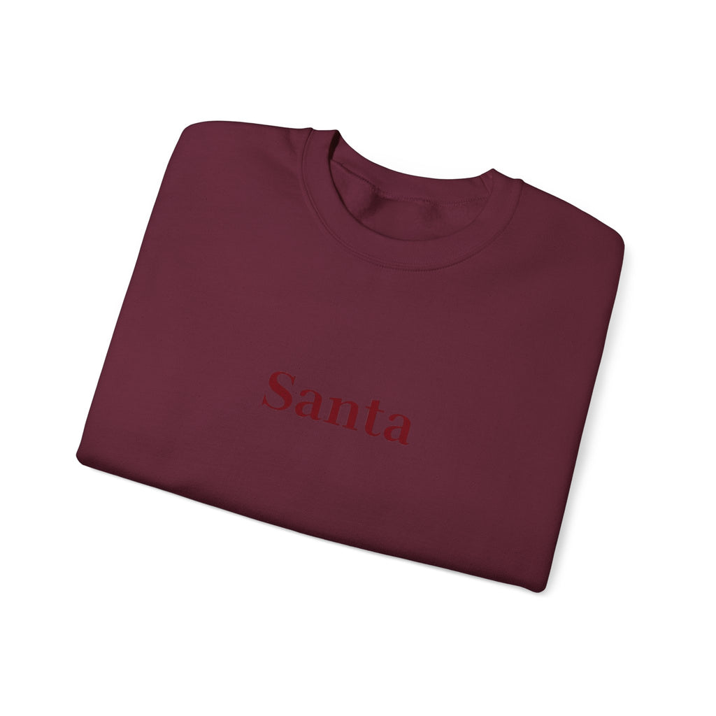 Santa Crewneck Sweatshirt — Minimal Holiday Pullover