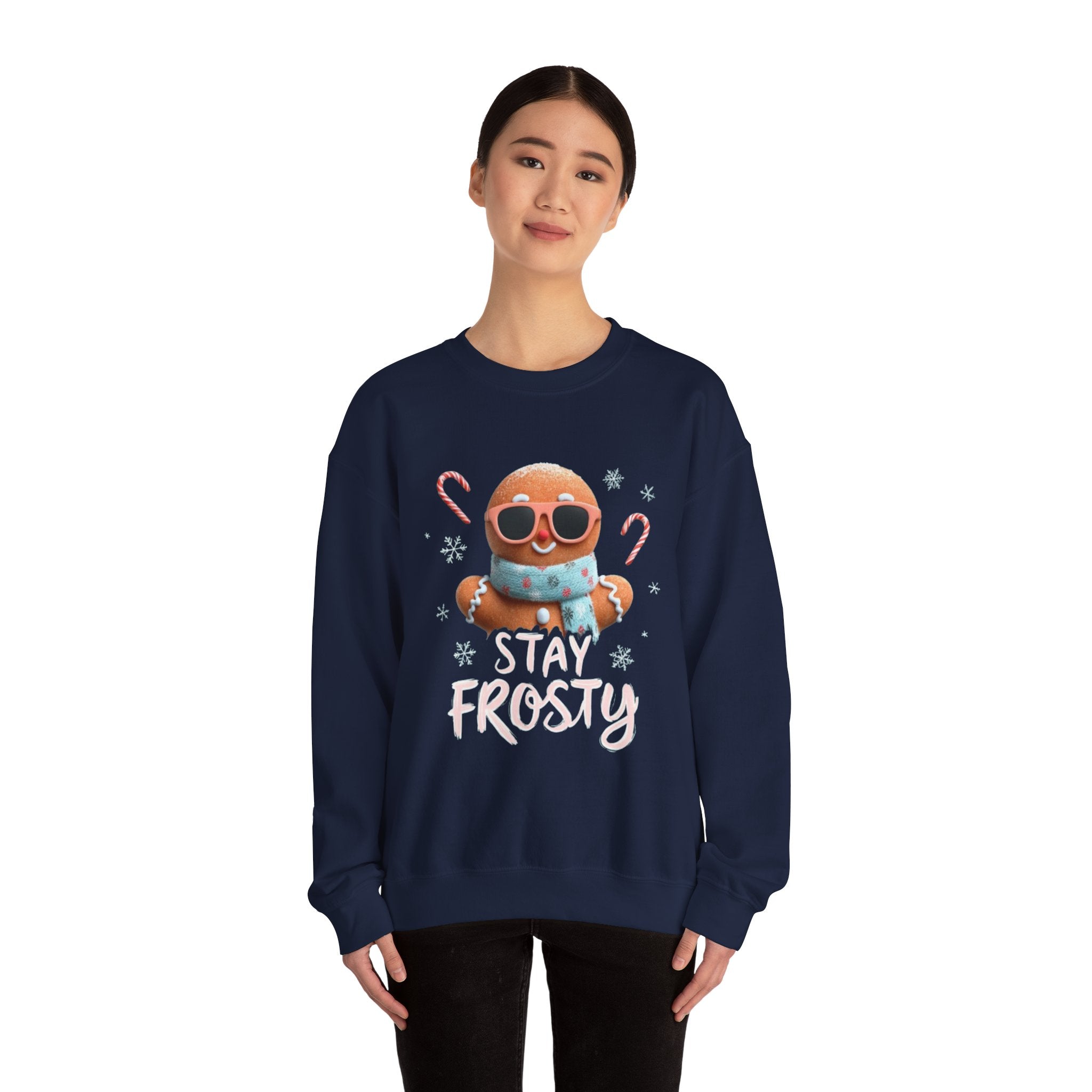 Stay Frosty Gingerbread Sweatshirt — Cute Holiday Crewneck