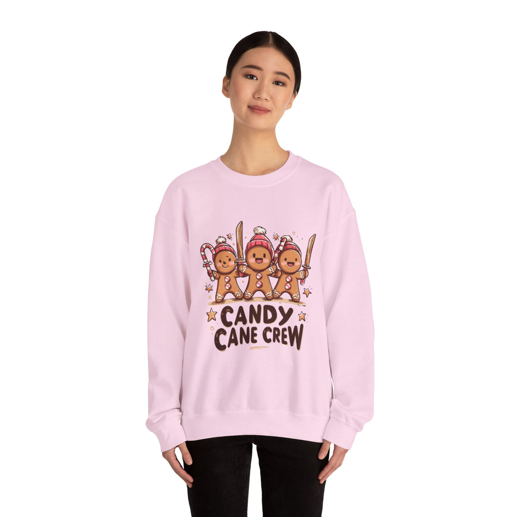 Candy Cane Crew Sweatshirt — Cute Gingerbread 'Candy Cane Crew' Christmas Sweatshirt
