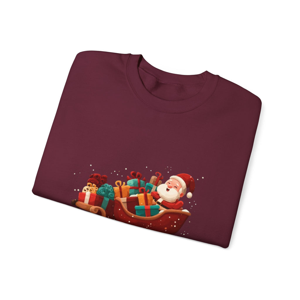 Christmas Santa Sleigh Crewneck Sweatshirt — "Sleigh Niym" Holiday Graphic