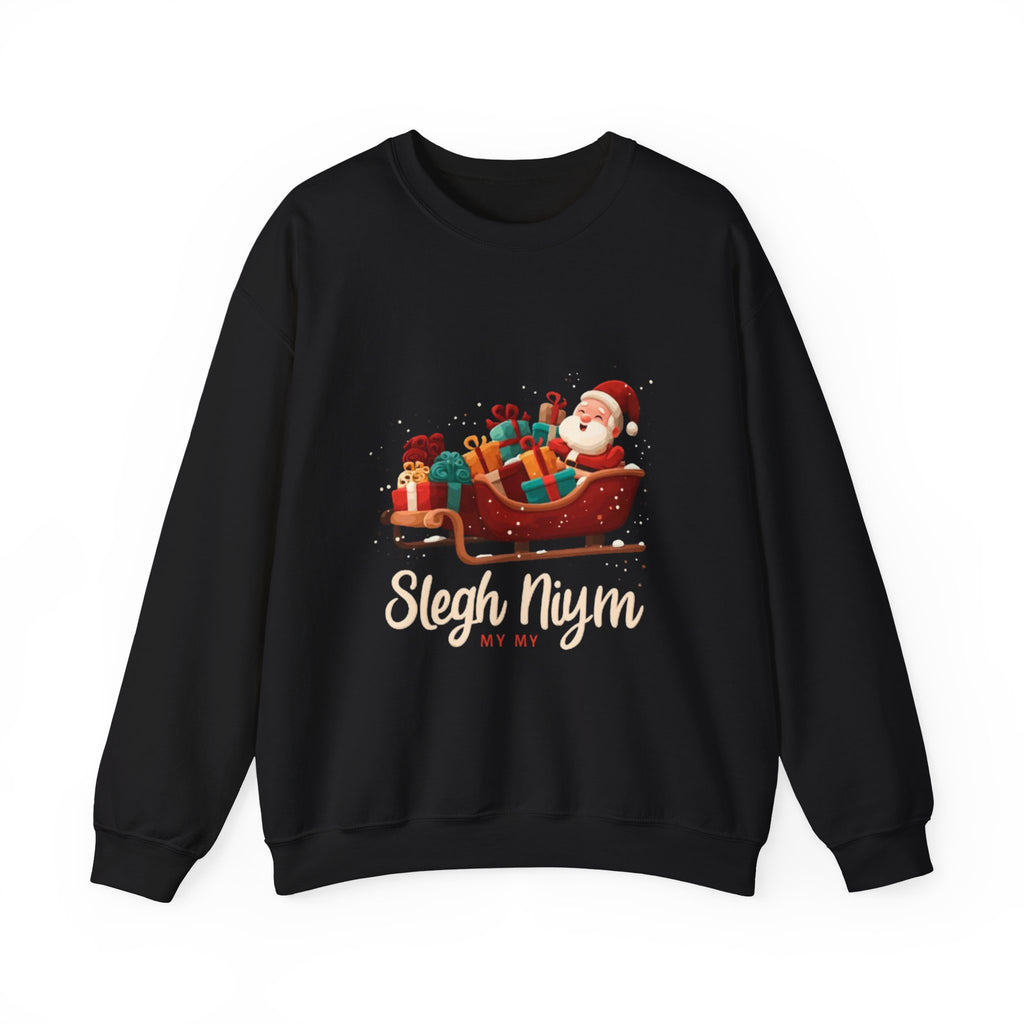 Christmas Santa Sleigh Crewneck Sweatshirt — "Sleigh Niym" Holiday Graphic