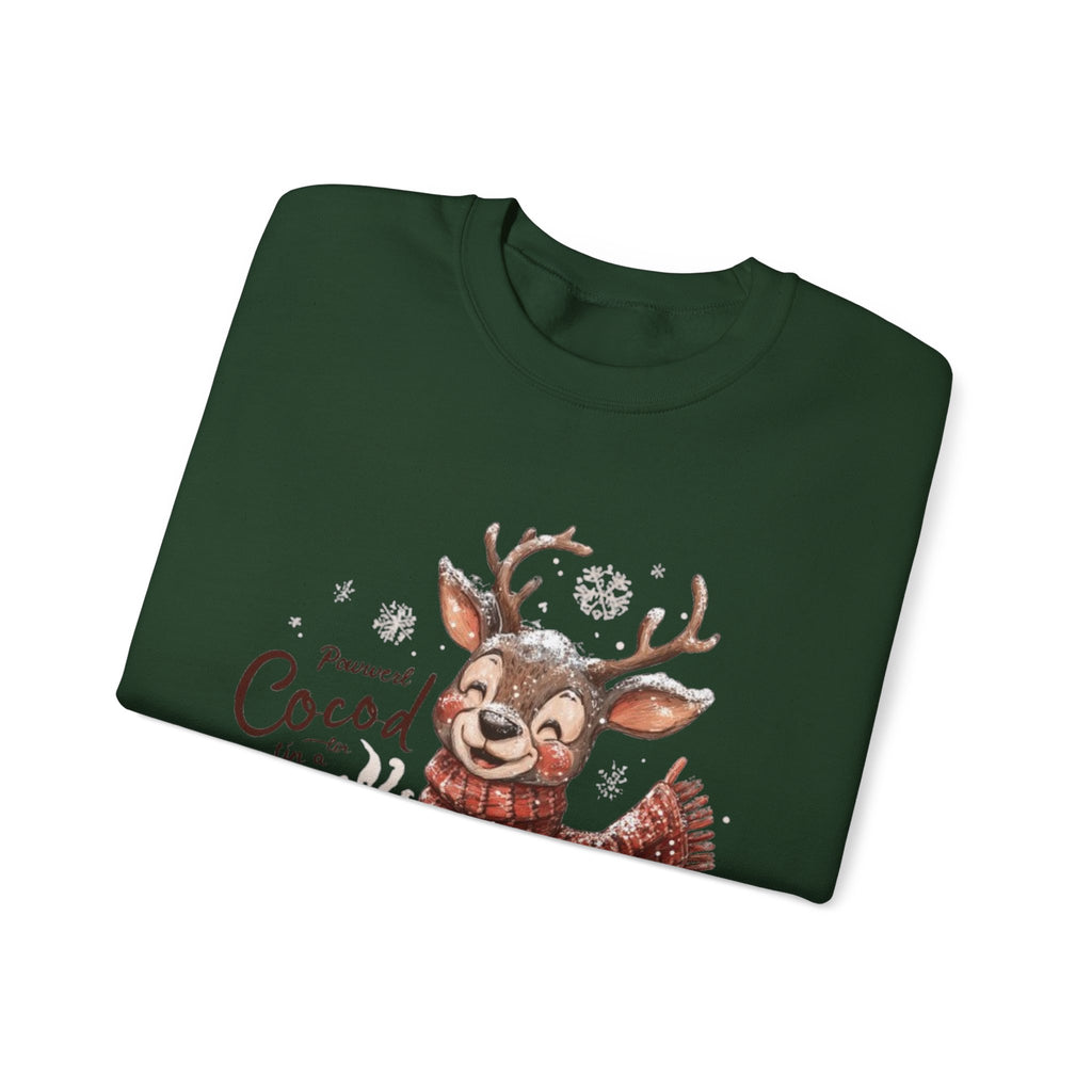 Reindeer Hot Cocoa Sweatshirt — Cozy Holiday Crewneck