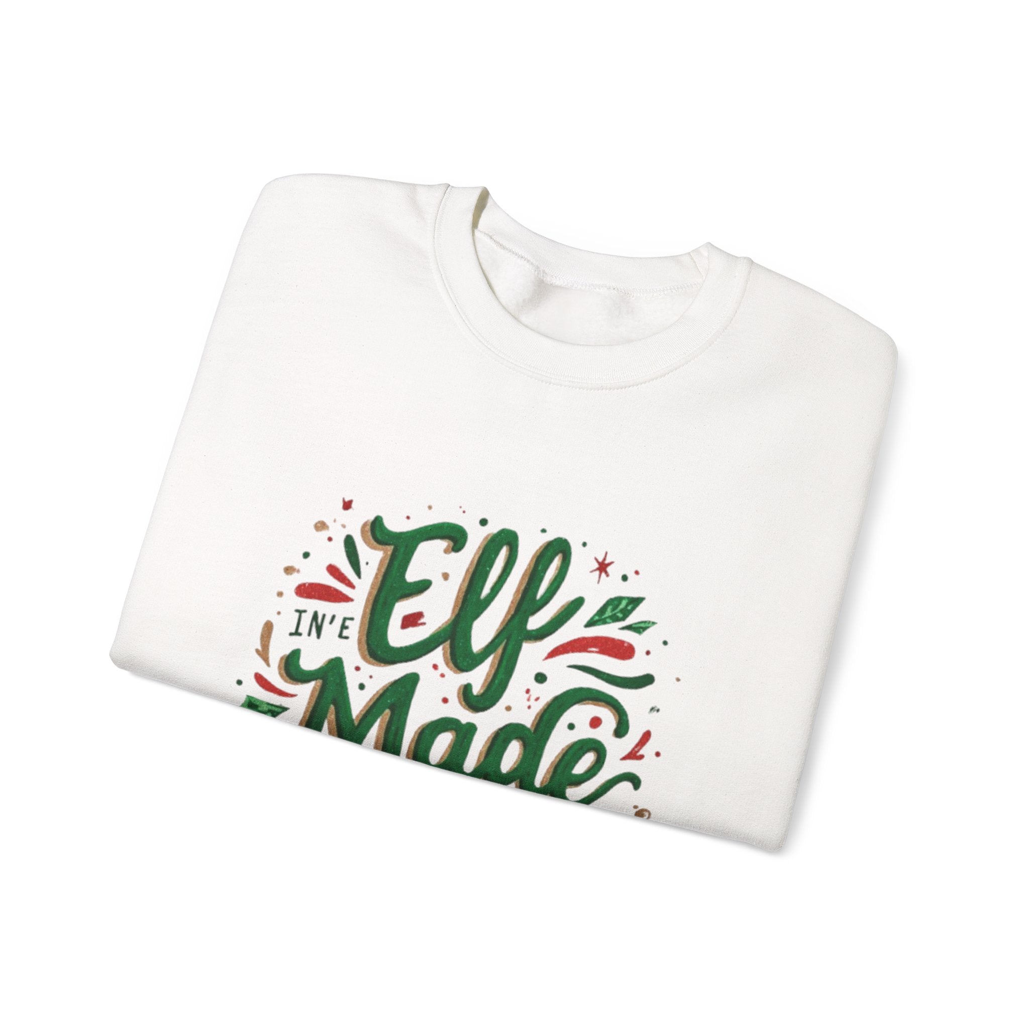 Crewneck Sweatshirt — "Elf Made Do It" Festive Christmas Sweatshirt