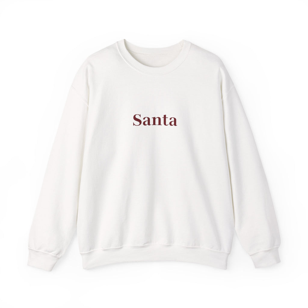 Santa Crewneck Sweatshirt — Minimal Holiday Pullover