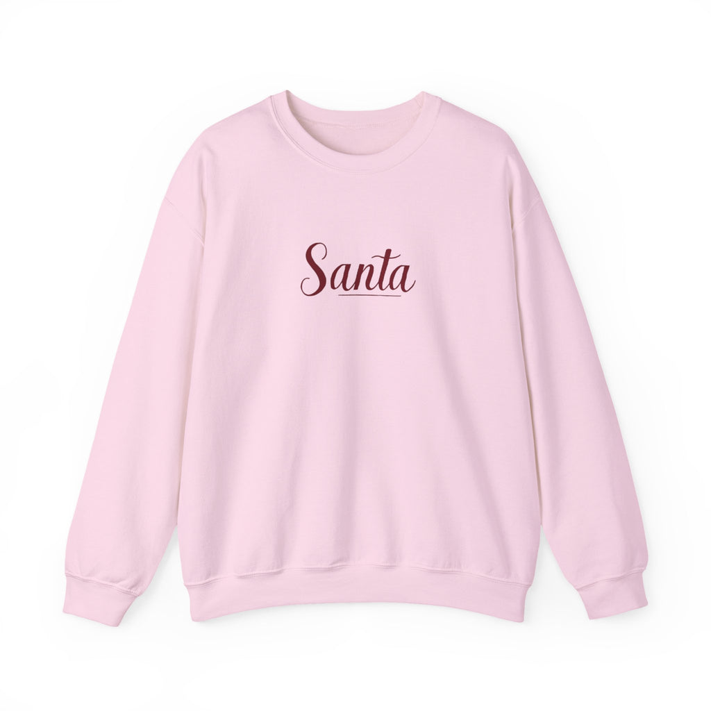 Santa Script Crewneck Sweatshirt — Minimal Christmas Pullover