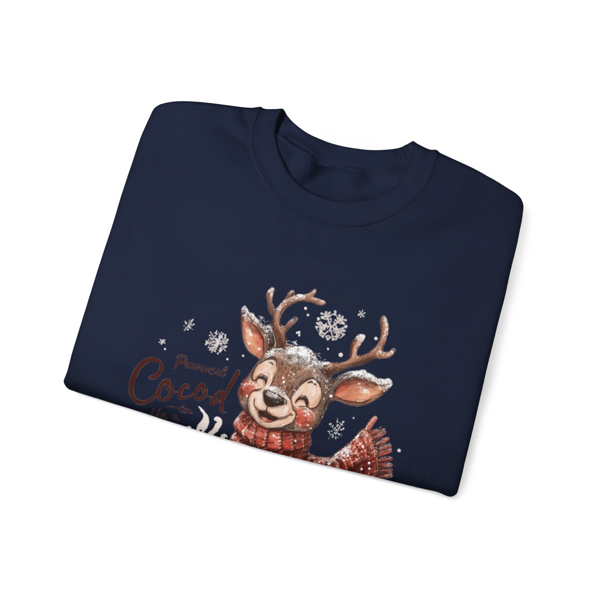 Reindeer Hot Cocoa Sweatshirt — Cozy Holiday Crewneck