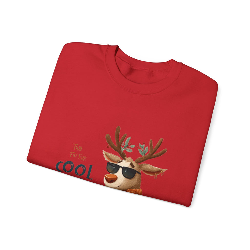 Reindeer 'Cool Yule' Crewneck Sweatshirt — Cute Holiday Graphic