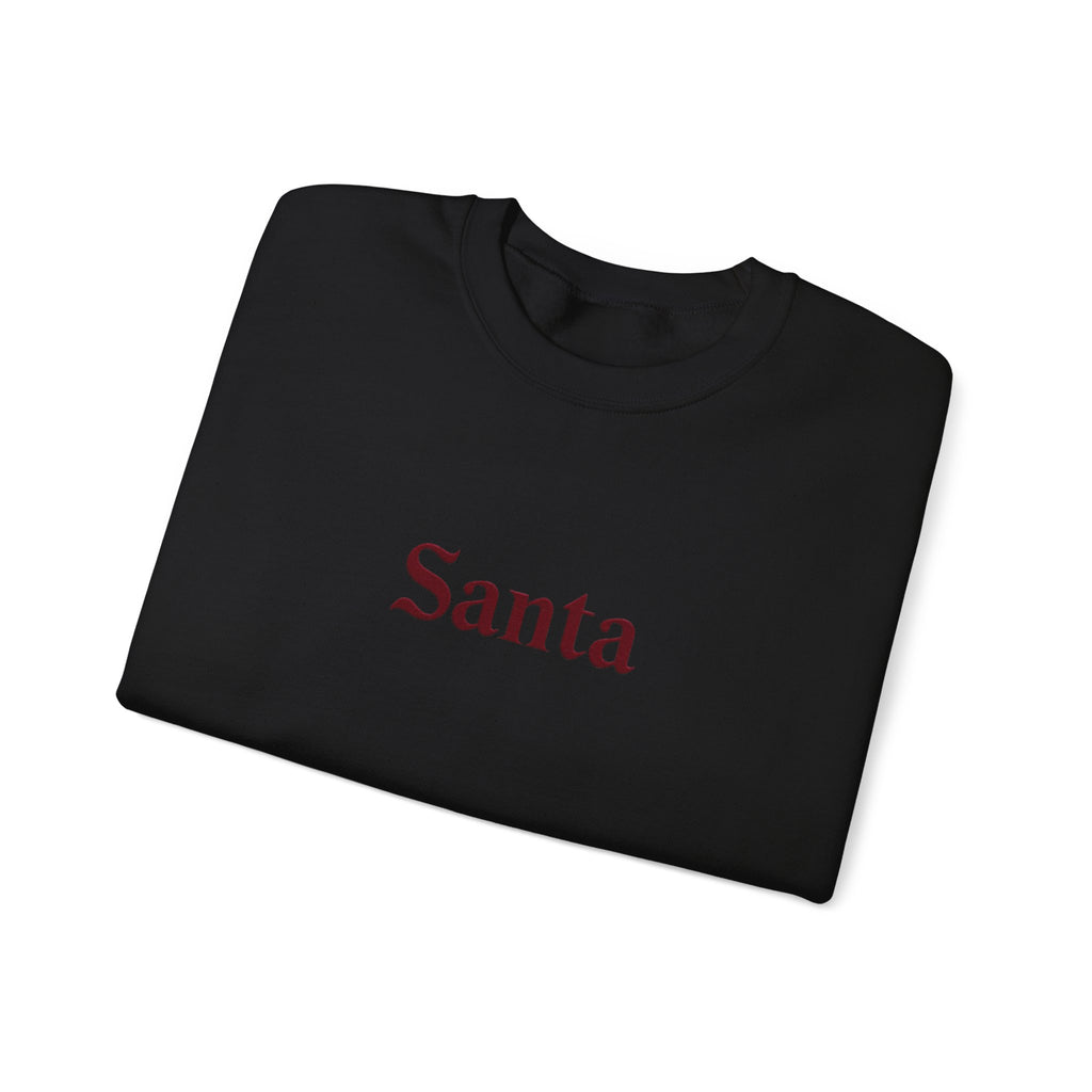 Santa Crewneck Sweatshirt — Minimal Christmas Holiday Pullover