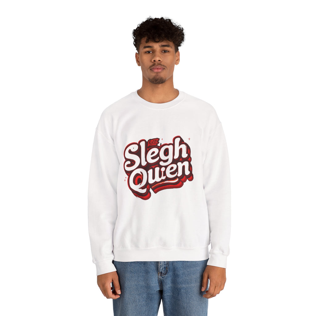 Sleigh Queen Crewneck Sweatshirt — Retro Holiday Christmas Pullover