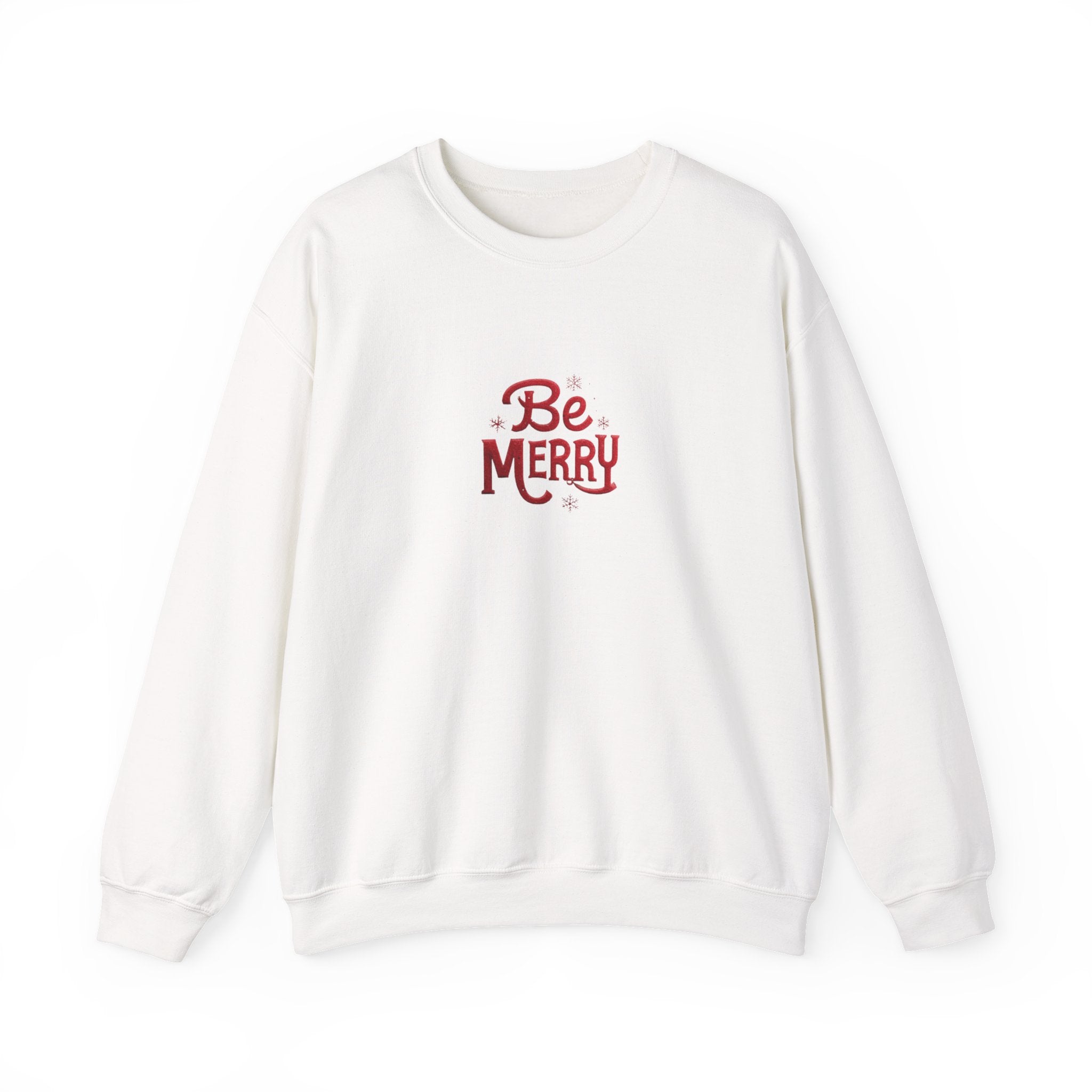 Be Merry Crewneck Sweatshirt — Holiday Cozy Christmas Sweater
