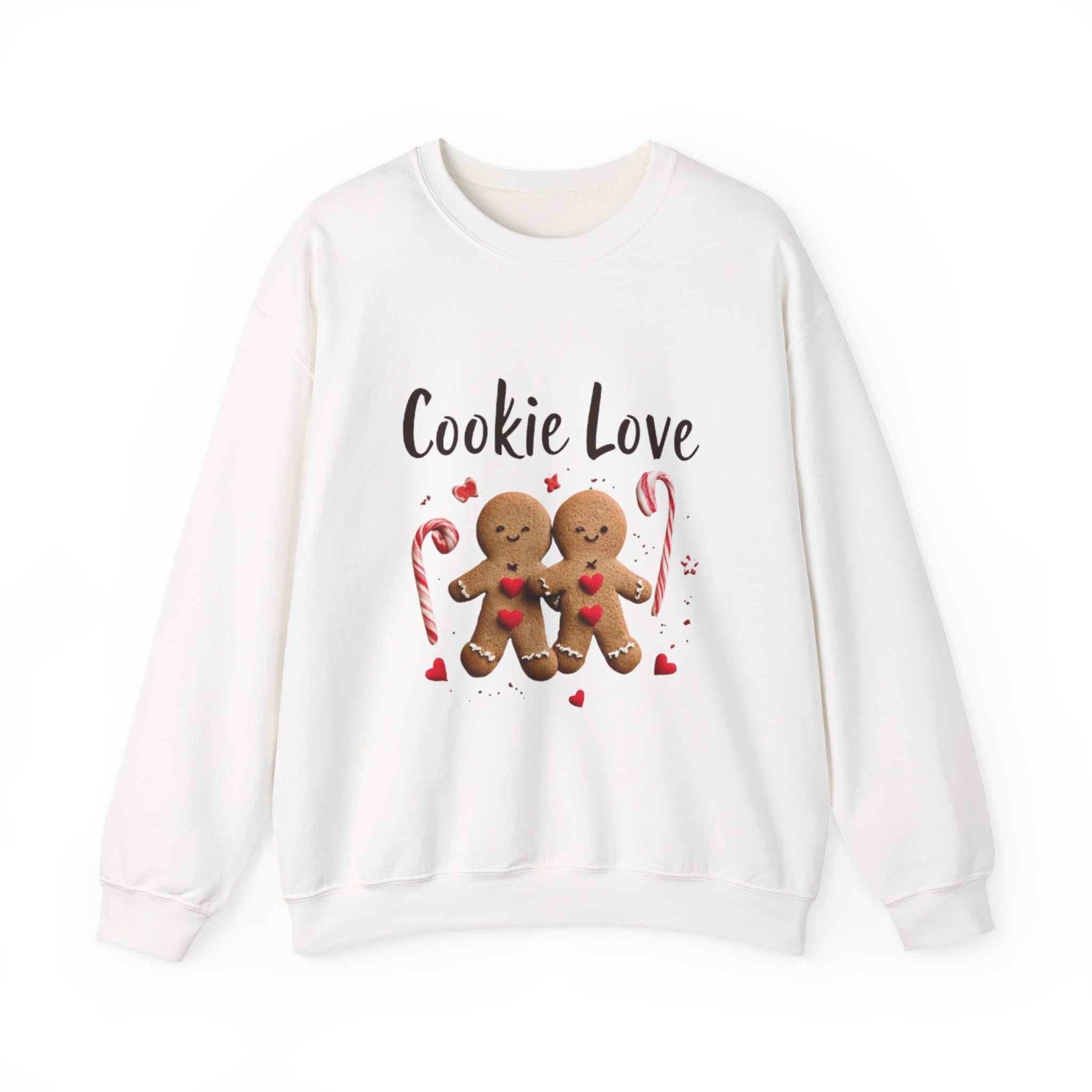 Cookie Love Sweatshirt — Cute Gingerbread Couple Holiday Crewneck