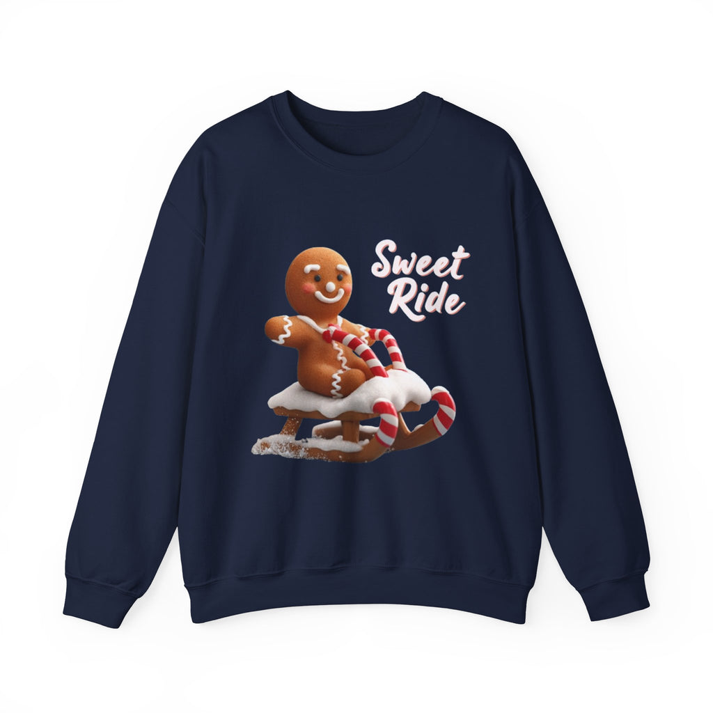 Gingerbread Sled Sweatshirt — "Sweet Ride" Holiday Crewneck