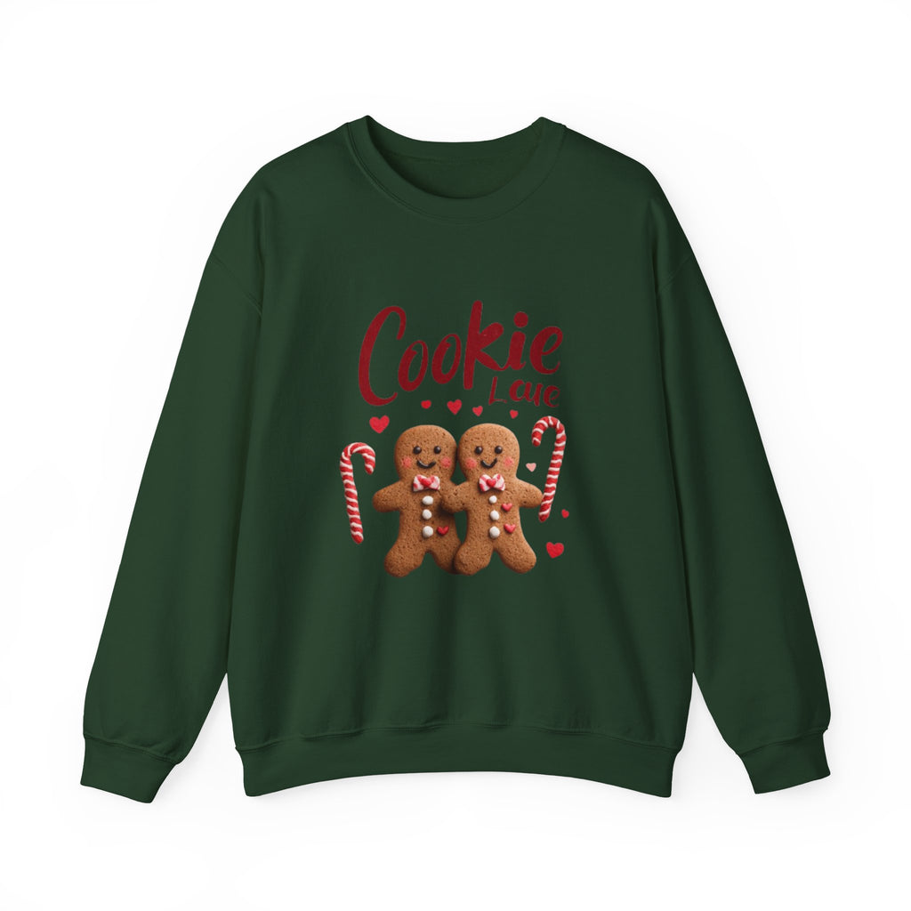 Crewneck Sweatshirt — "Cookie Love" Gingerbread Couple Holiday Sweater