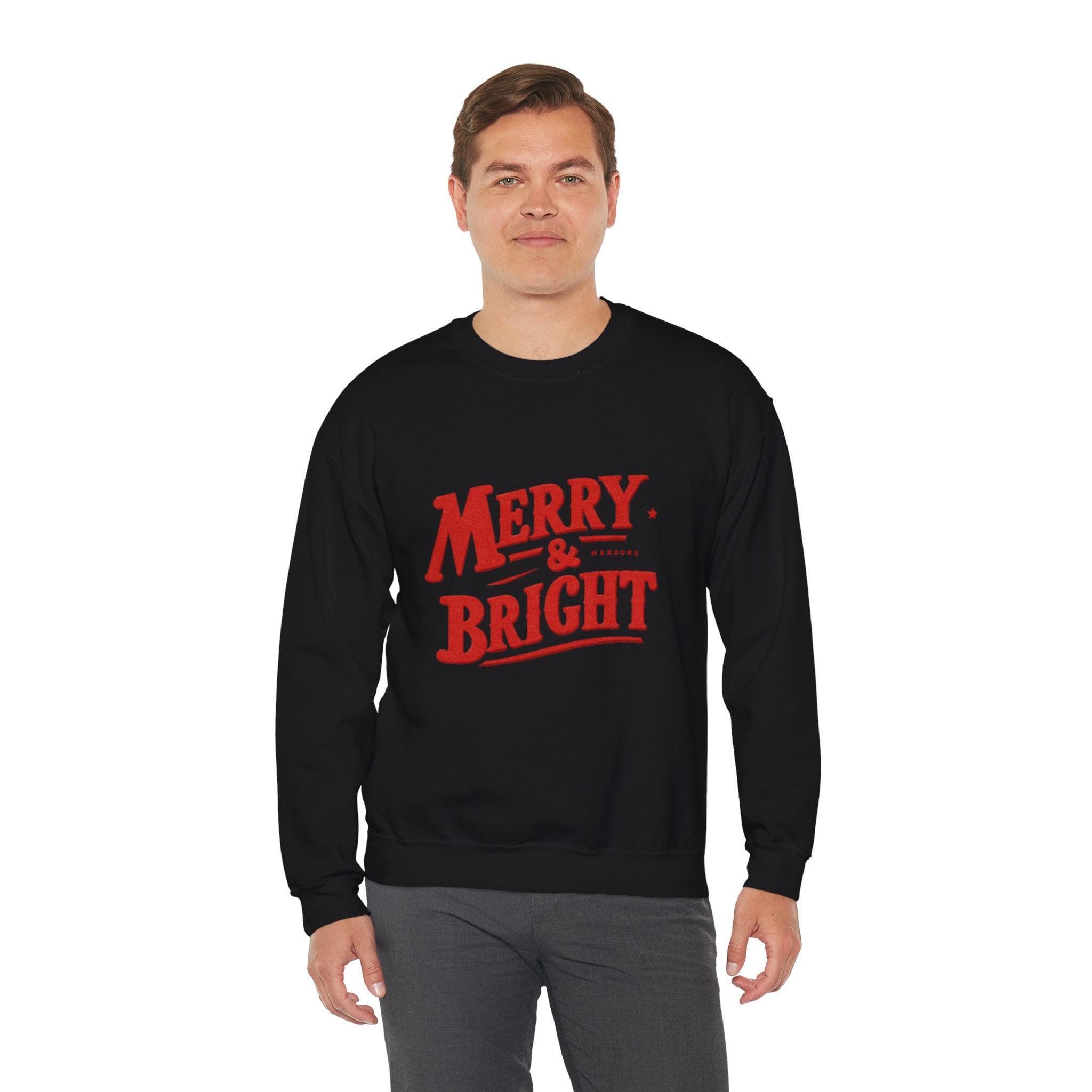 Merry & Bright Sweatshirt — Holiday Crewneck Pullover