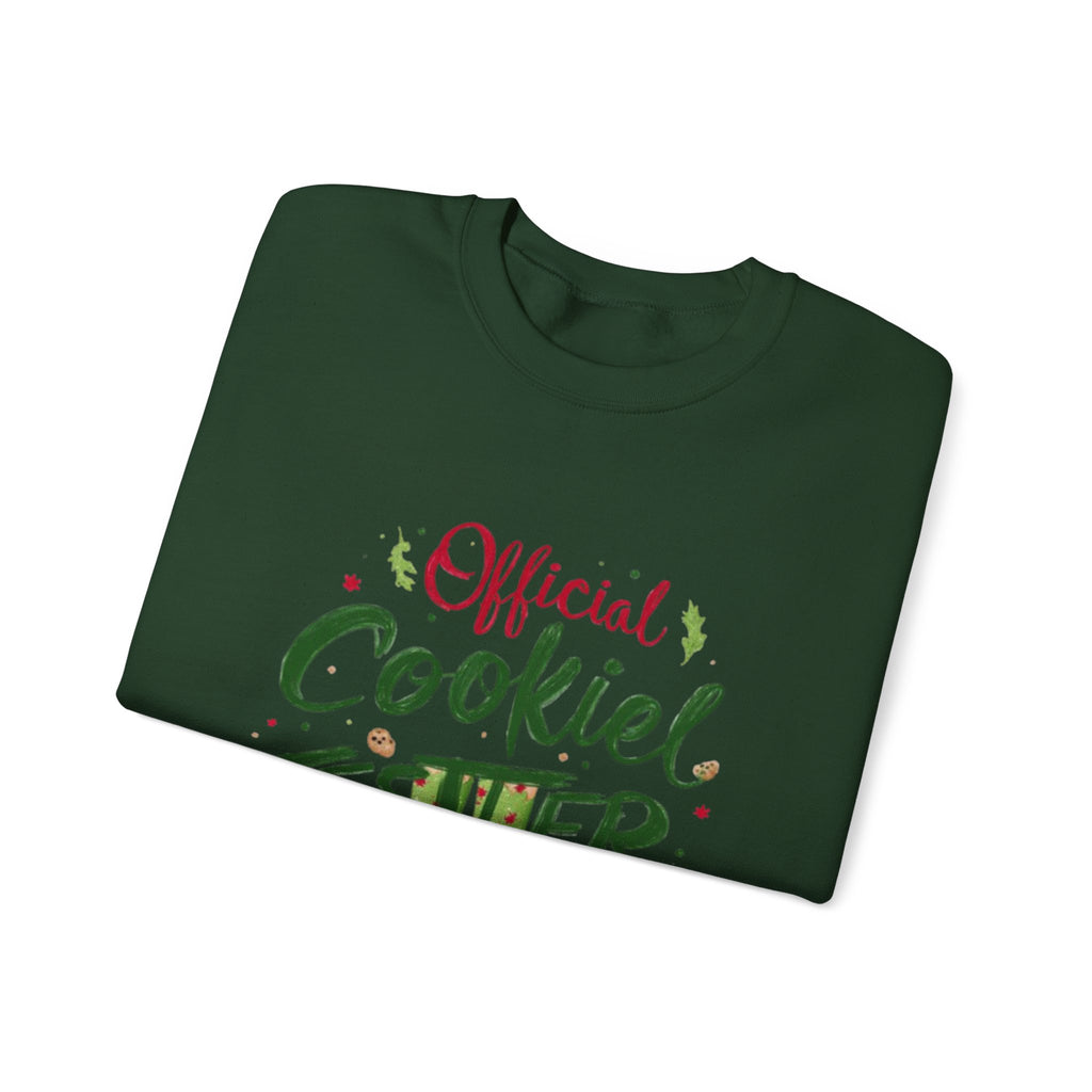 Crewneck Sweatshirt - "Official Cookie Tester" Elf Legs Christmas Holiday Sweater