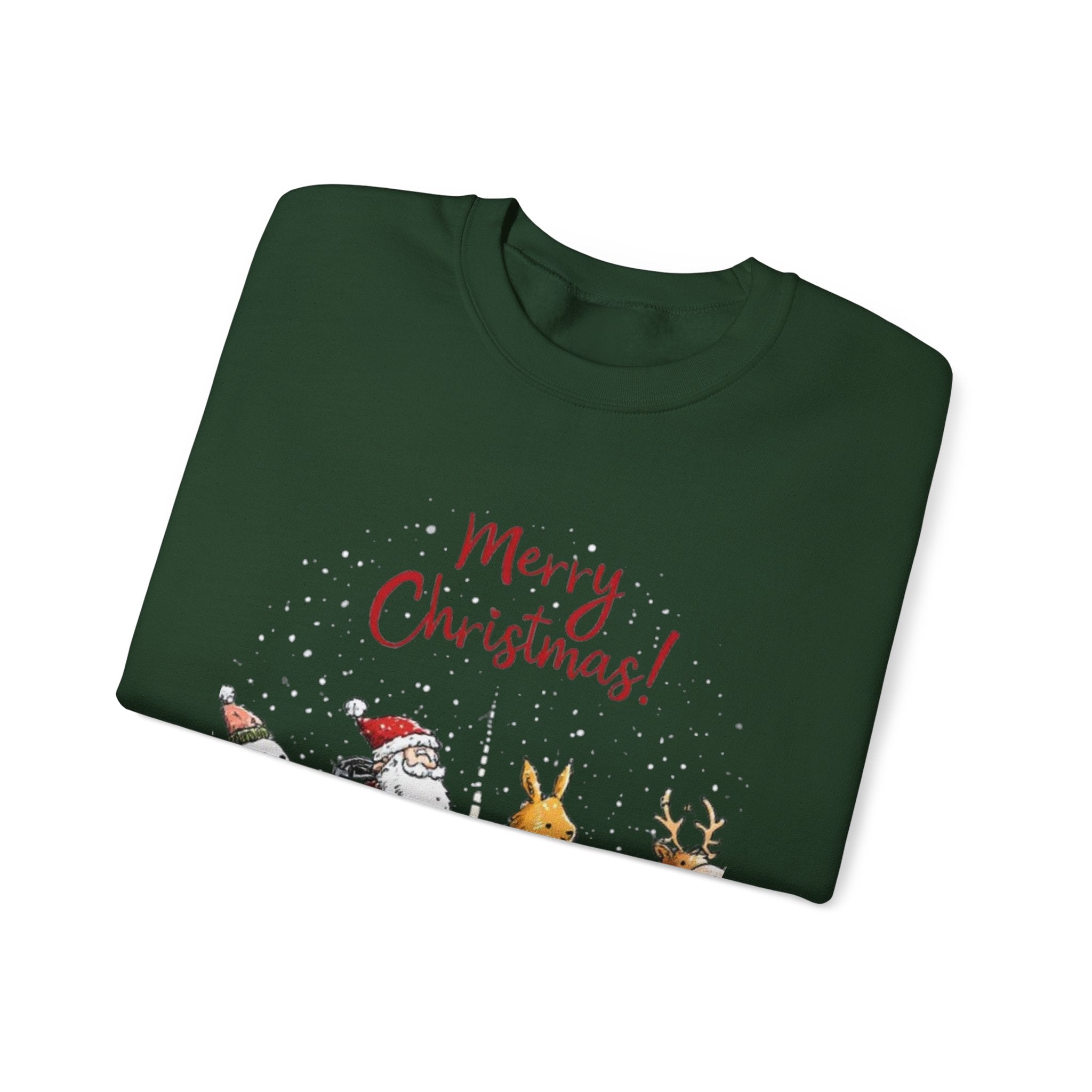 Christmas Crewneck Sweatshirt - 'Merry Christmas' Holiday Parade Design