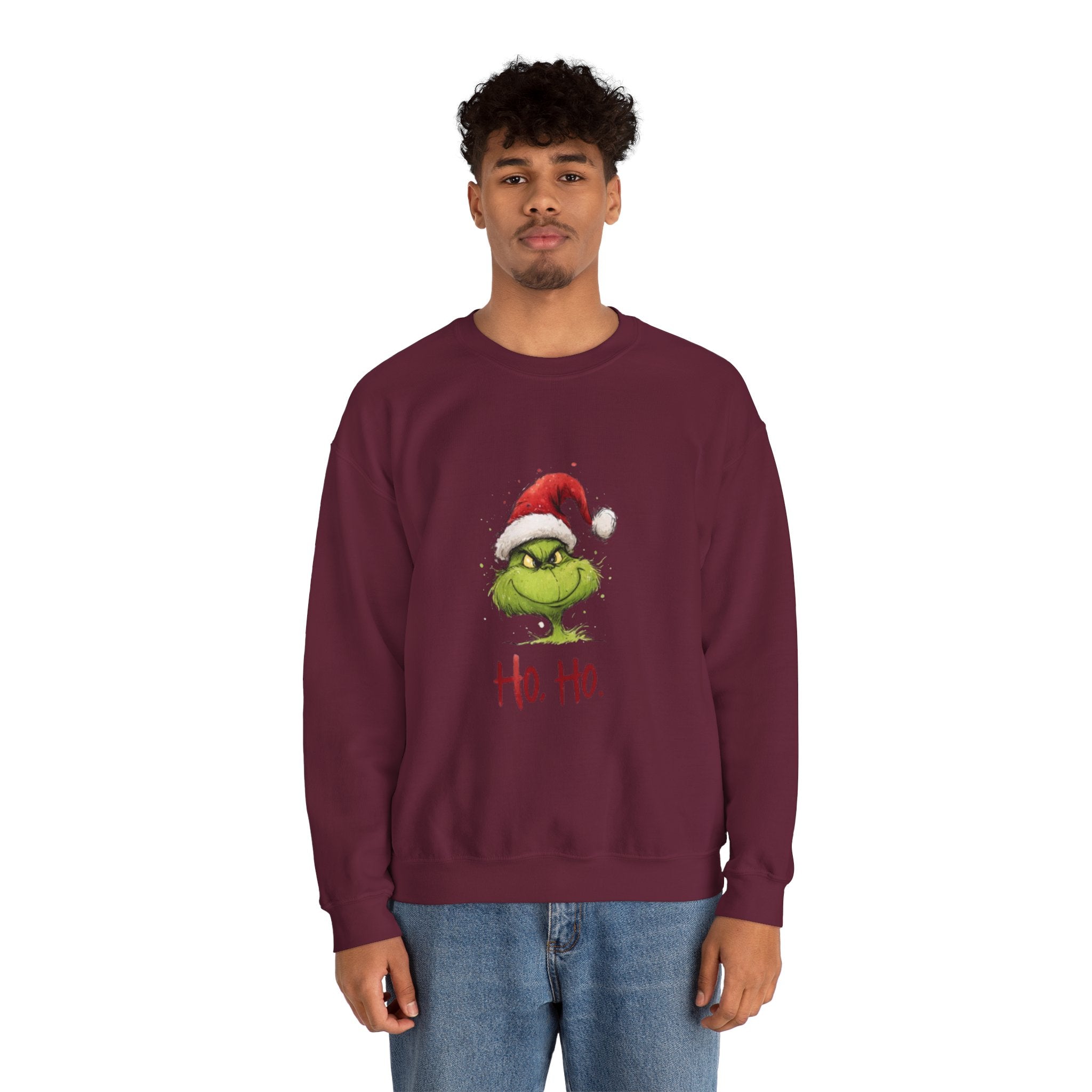 Grinch Santa 'Ho. Ho.' Crewneck Sweatshirt