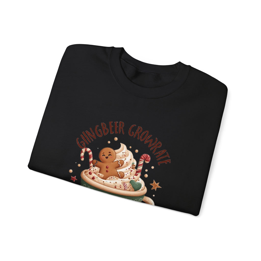 Gingerbread Hot Cocoa Sweatshirt — "Ginger Beer Grownrath" Latte Lover Crewneck