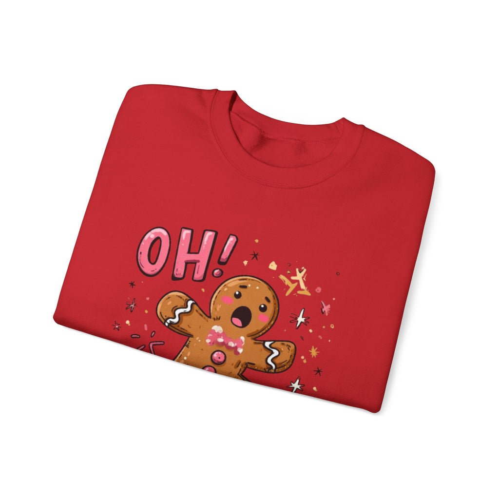 Gingerbread "Oh! Snap!" Crewneck Sweatshirt — Funny Holiday Christmas Sweater