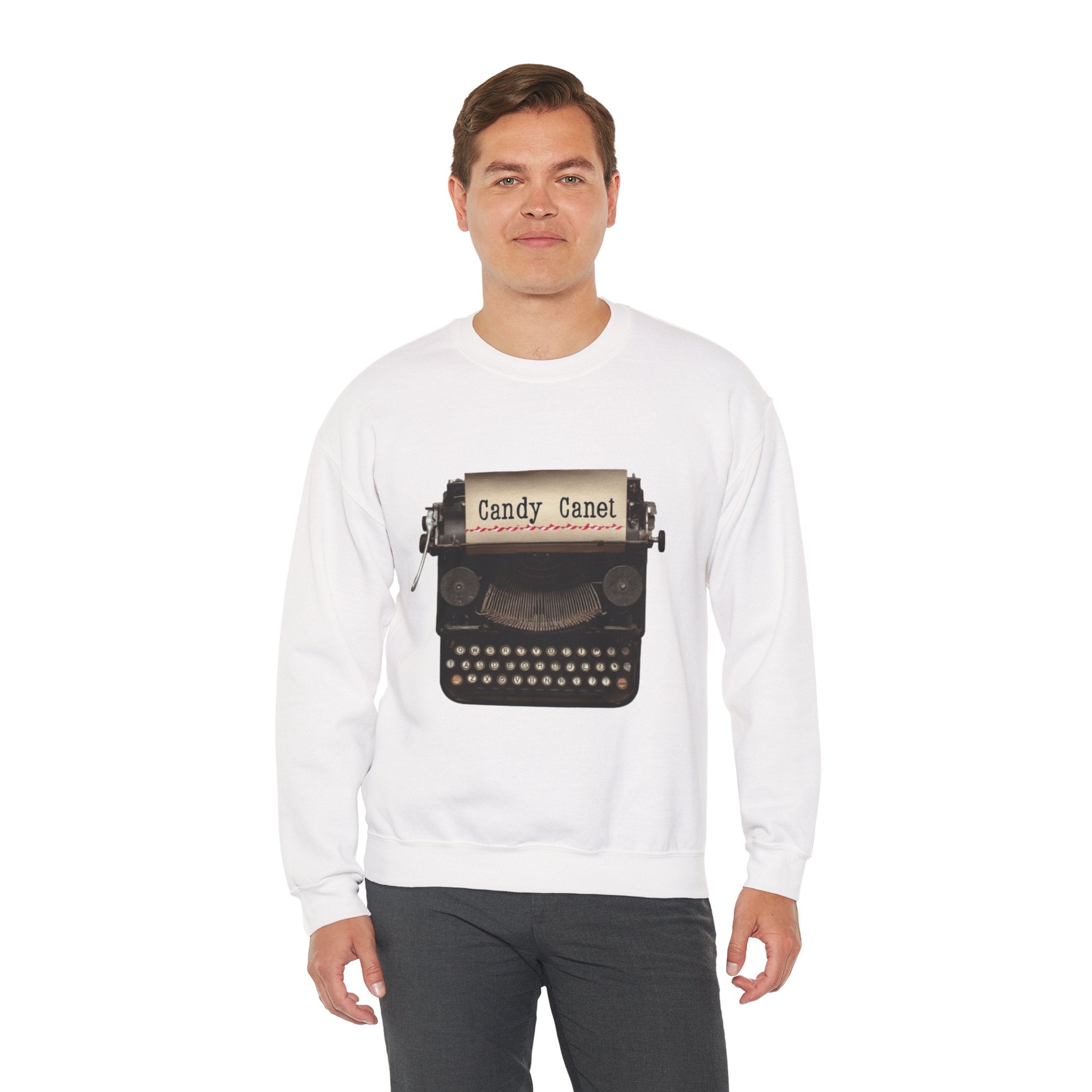 Typewriter Graphic Sweatshirt - "Candy Canet" Vintage Writer Crewneck