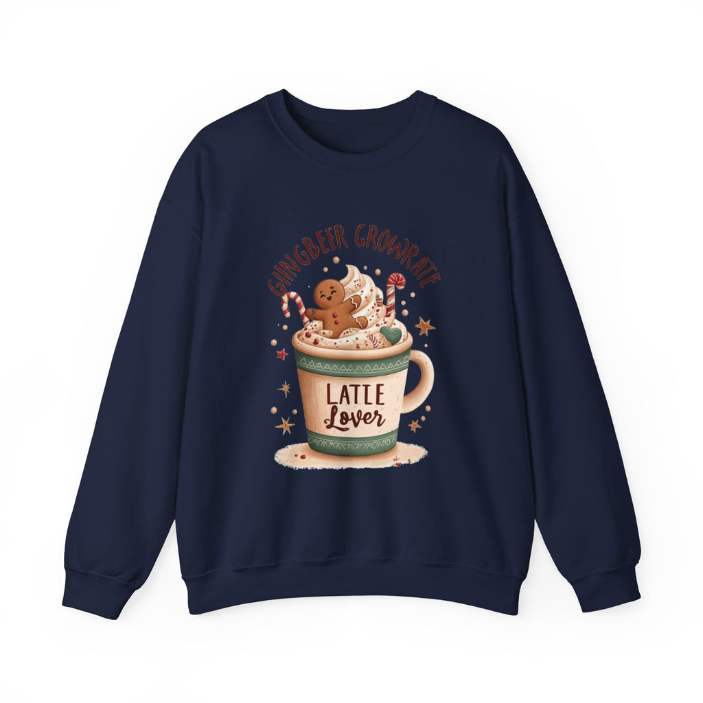 Gingerbread Hot Cocoa Sweatshirt — "Ginger Beer Grownrath" Latte Lover Crewneck