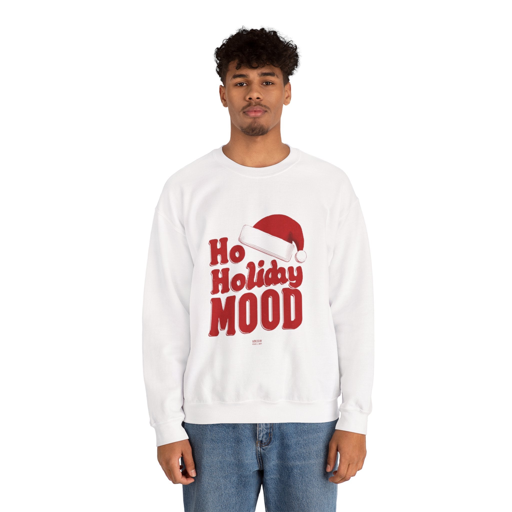 Holiday Mood Sweatshirt — 'Ho Holiday Mood' Christmas Crewneck