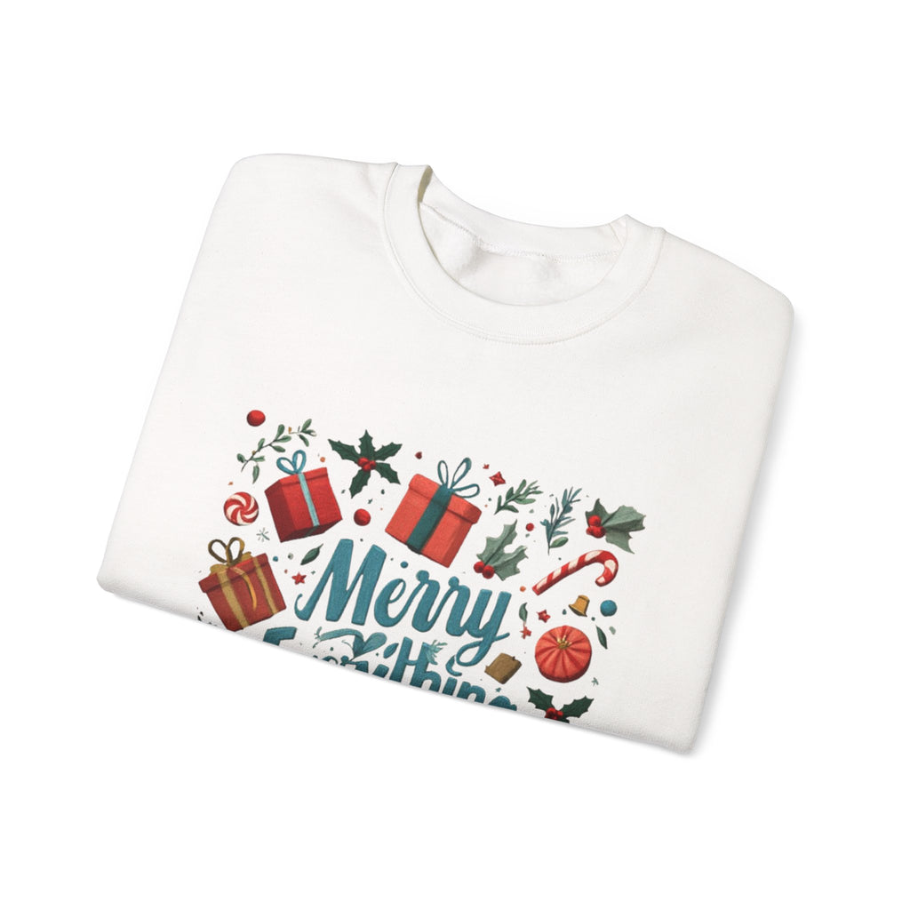 Crewneck Sweatshirt - Merry Everything Holiday Graphic Sweatshirt