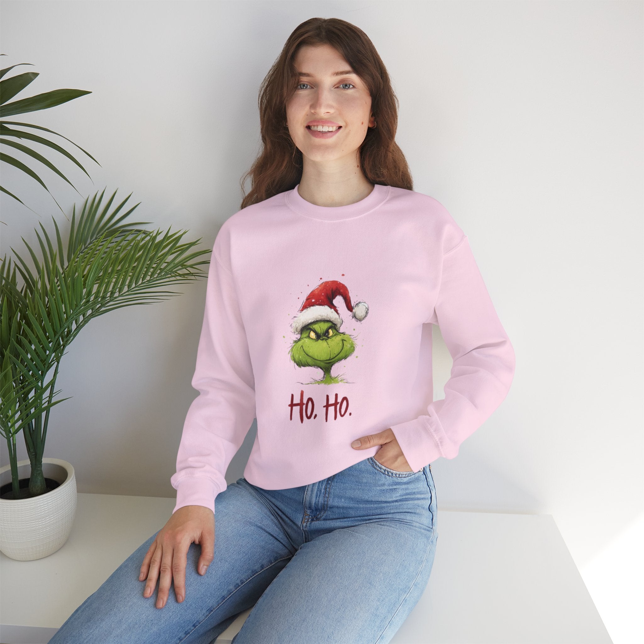 Grinch Santa 'Ho. Ho.' Crewneck Sweatshirt
