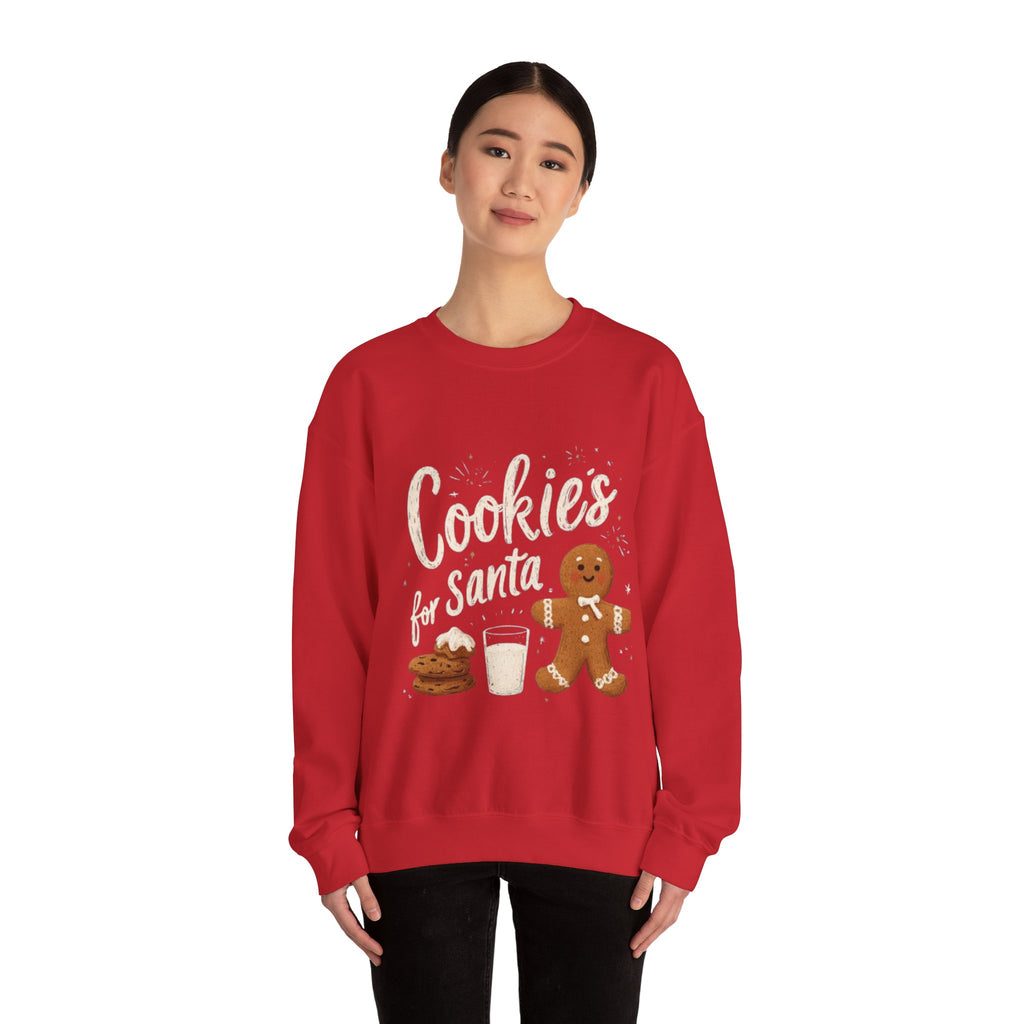 Cookies for Santa Sweatshirt — Christmas Gingerbread Holiday Crewneck