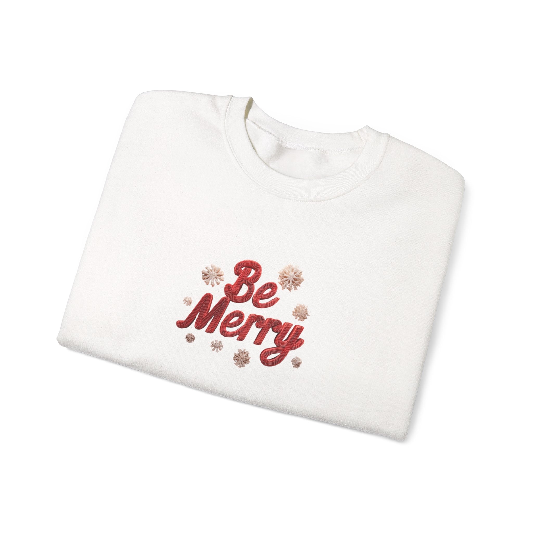 Be Merry Crewneck Sweatshirt — Festive Holiday Graphic Sweatshirt