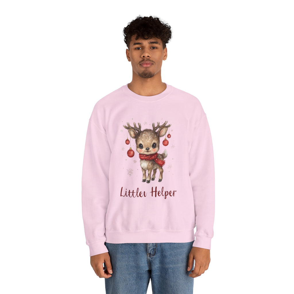 Cute Reindeer 'Little Helper' Sweatshirt – Kids Christmas Crewneck