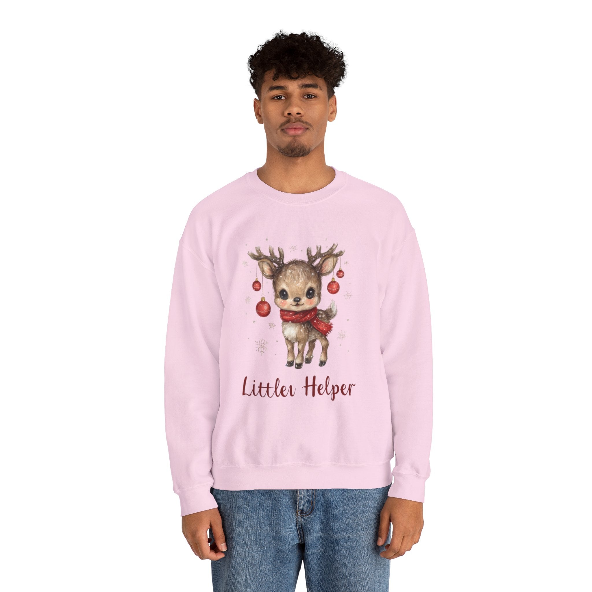 Cute Reindeer 'Little Helper' Sweatshirt – Kids Christmas Crewneck