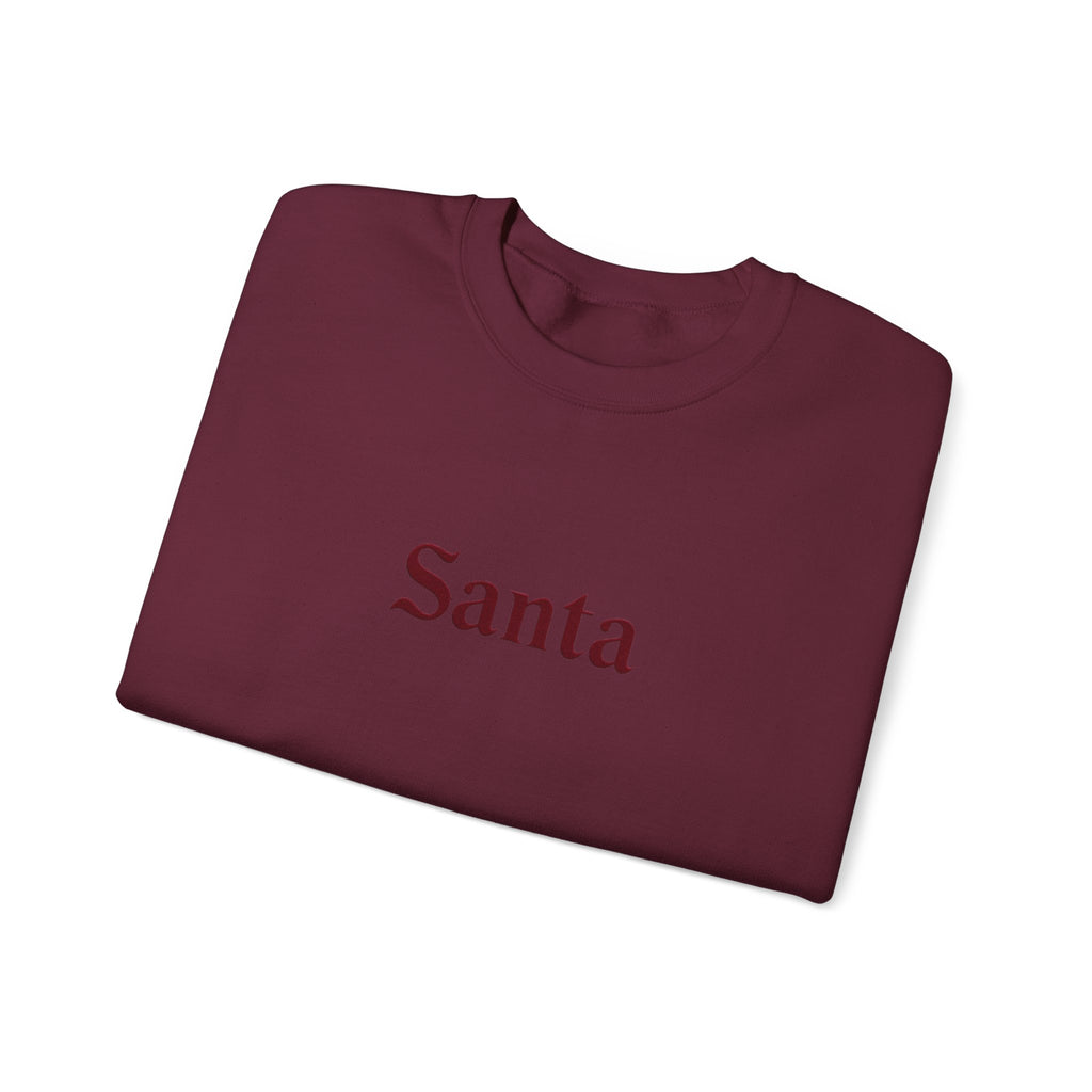 Santa Crewneck Sweatshirt — Minimal Christmas Holiday Pullover