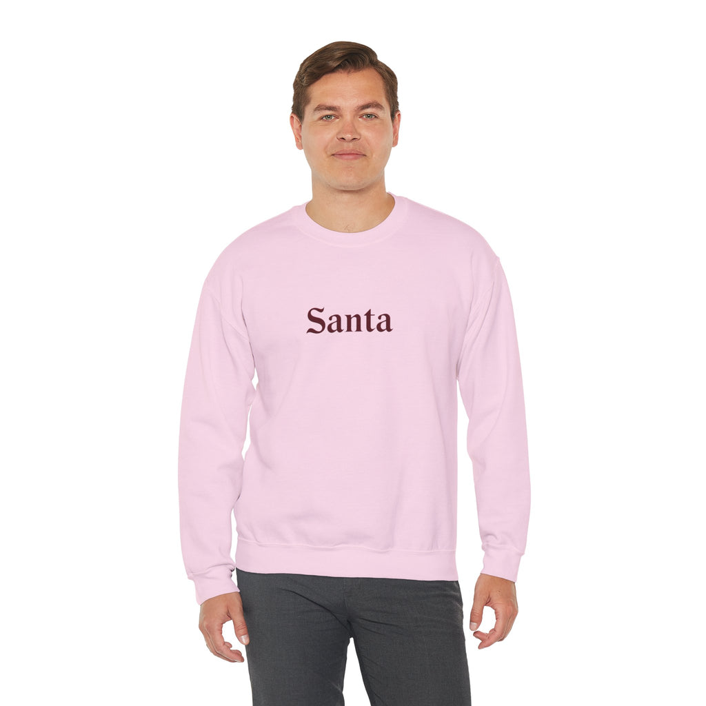 Santa Crewneck Sweatshirt — Minimal Christmas Holiday Pullover