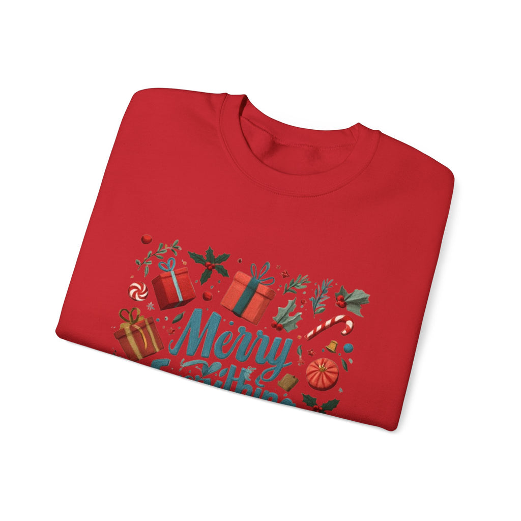 Crewneck Sweatshirt - Merry Everything Holiday Graphic Sweatshirt