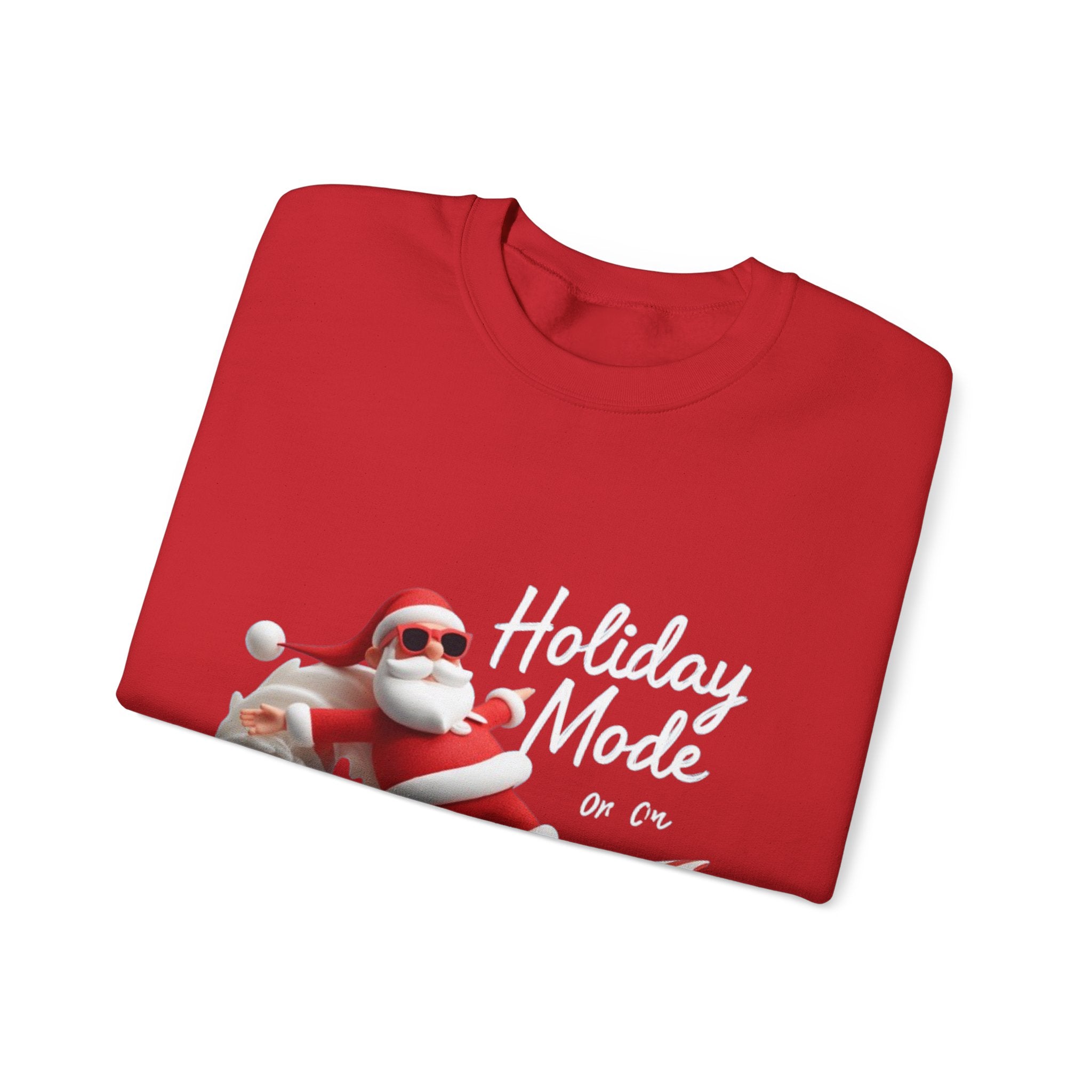 Santa Surfing Candy Cane Crewneck Sweatshirt