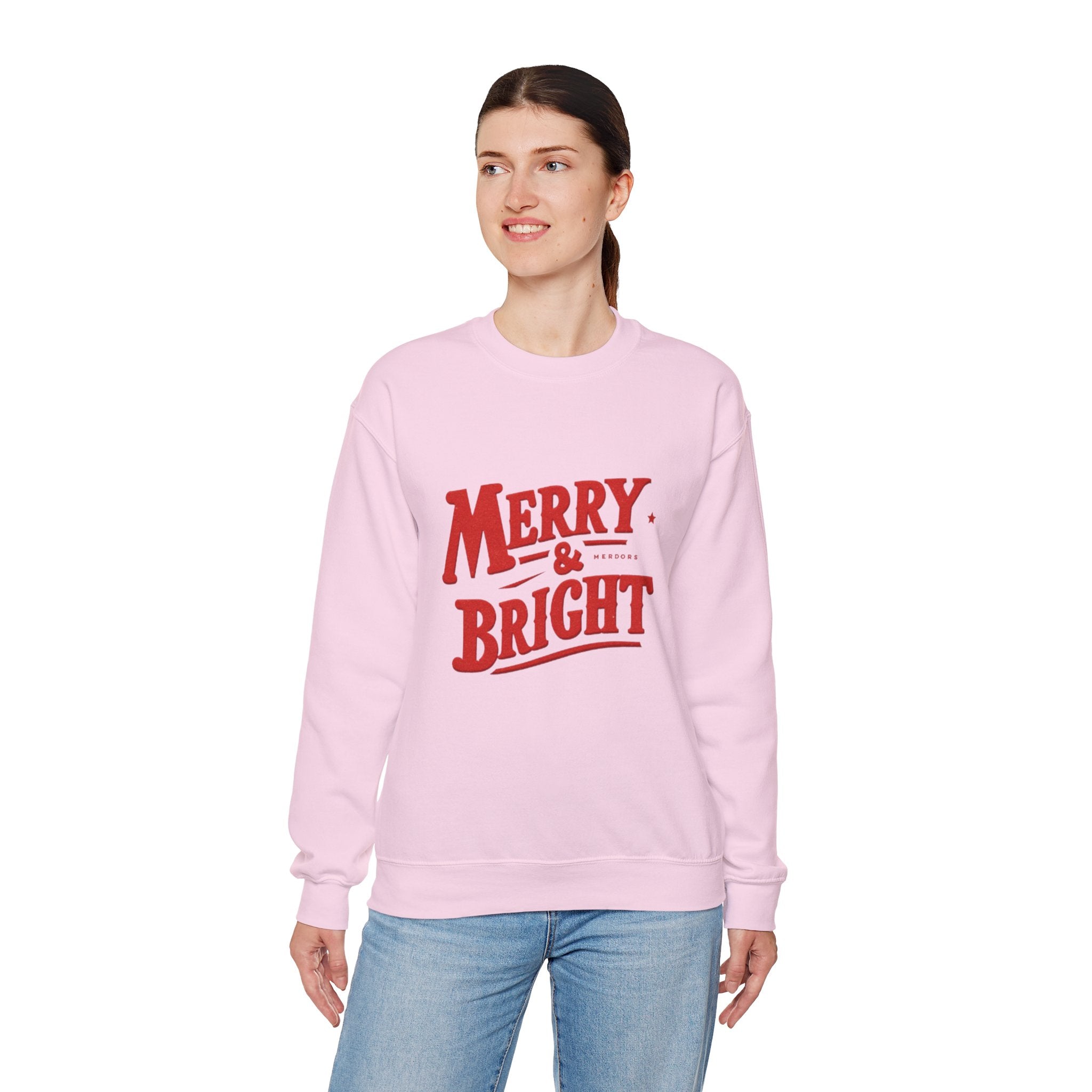 Merry & Bright Sweatshirt — Holiday Crewneck Pullover