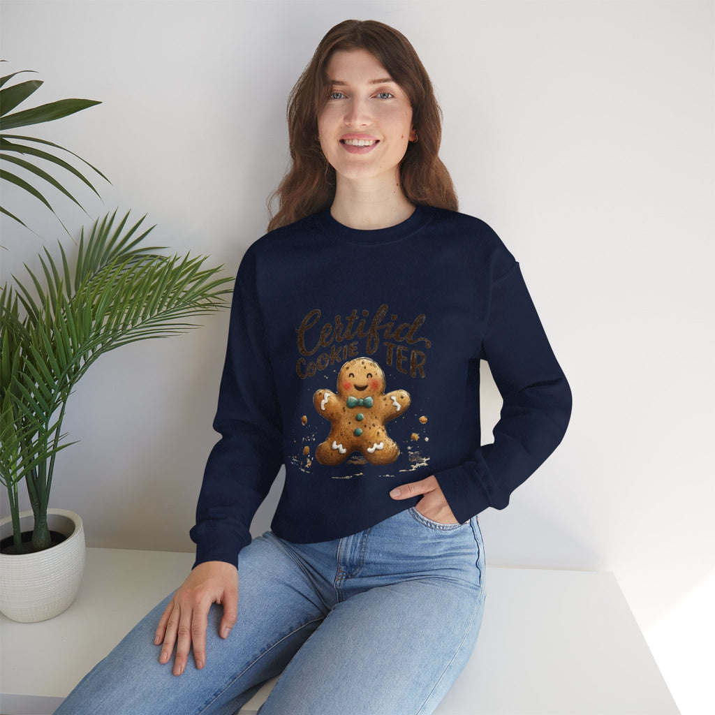 Crewneck Sweatshirt - "Certified Cookie Tester" Gingerbread Holiday Sweater